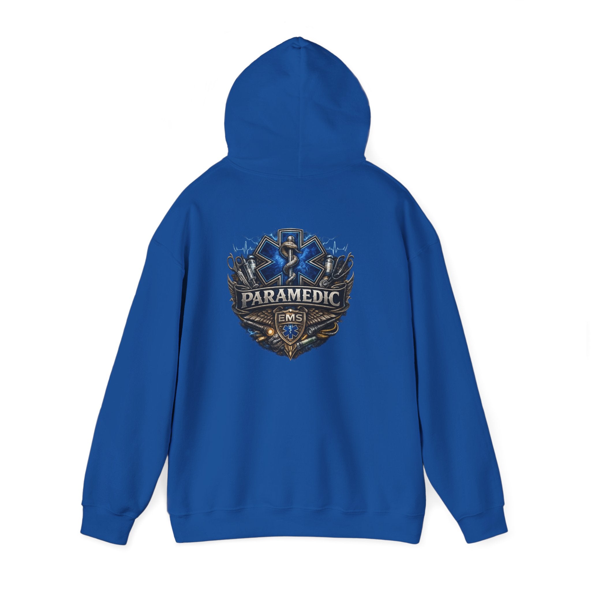 Paramedic EMS Badge Hoodie — Emergency Medical Technician Tribute Pullover