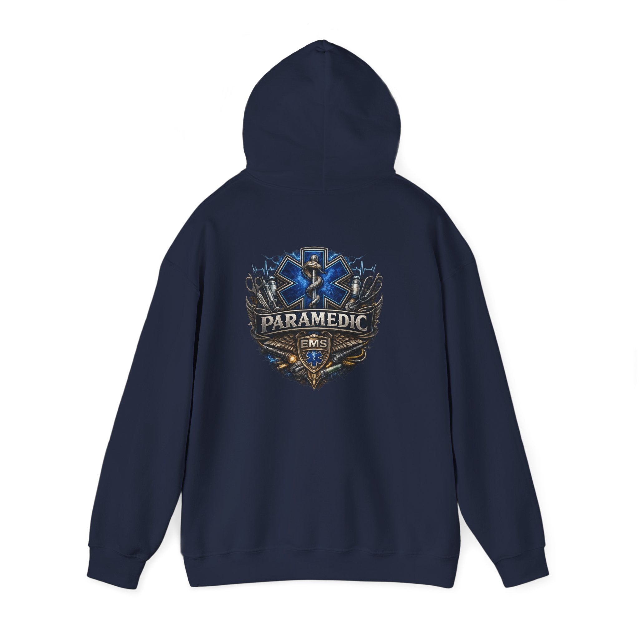 Paramedic EMS Badge Hoodie — Emergency Medical Technician Tribute Pullover
