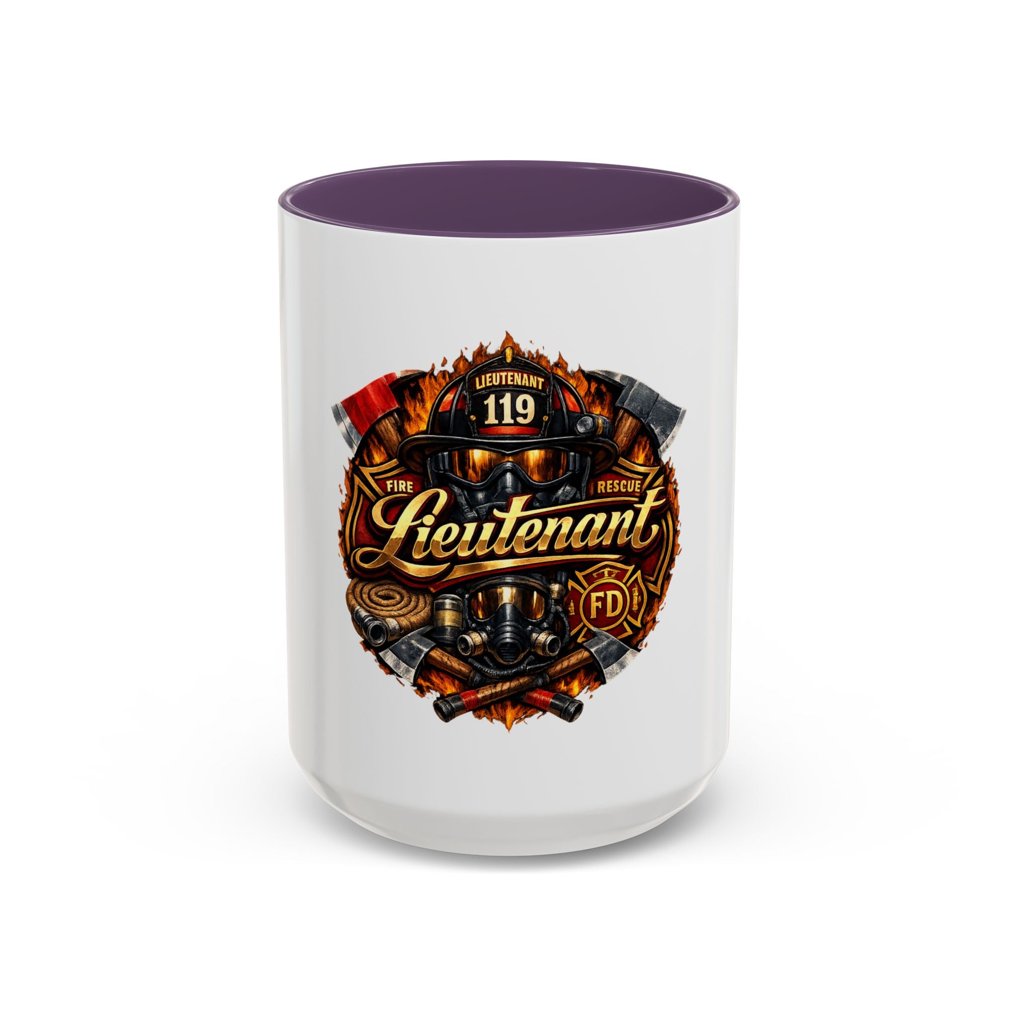 Firefighter Lieutenant Coffee Mug — "Lieutenant" Fire Rescue Emblem (11/15oz)