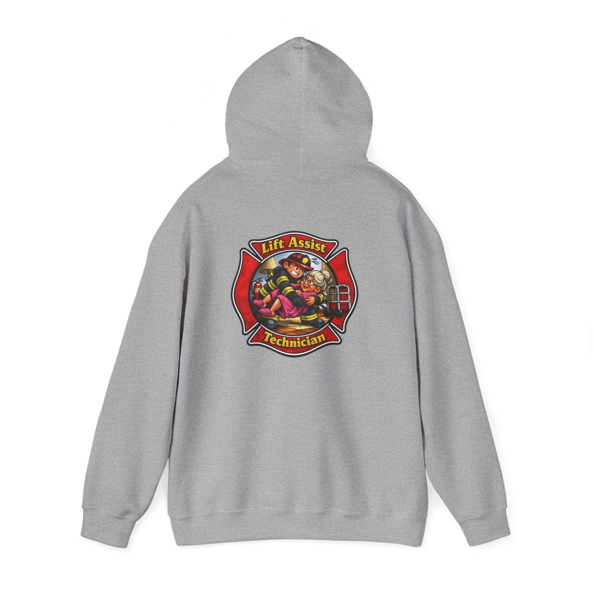 Firefighter Lift Assist Technician Hoodie – Maltese Cross Rescue Design
