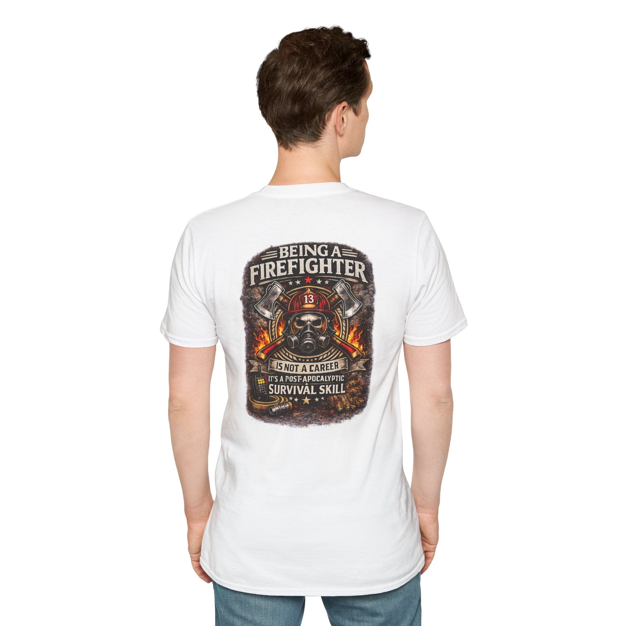 Firefighter T-Shirt - "Being a Firefighter is Not a Career, It's a Survival Skill" Graphic Tee