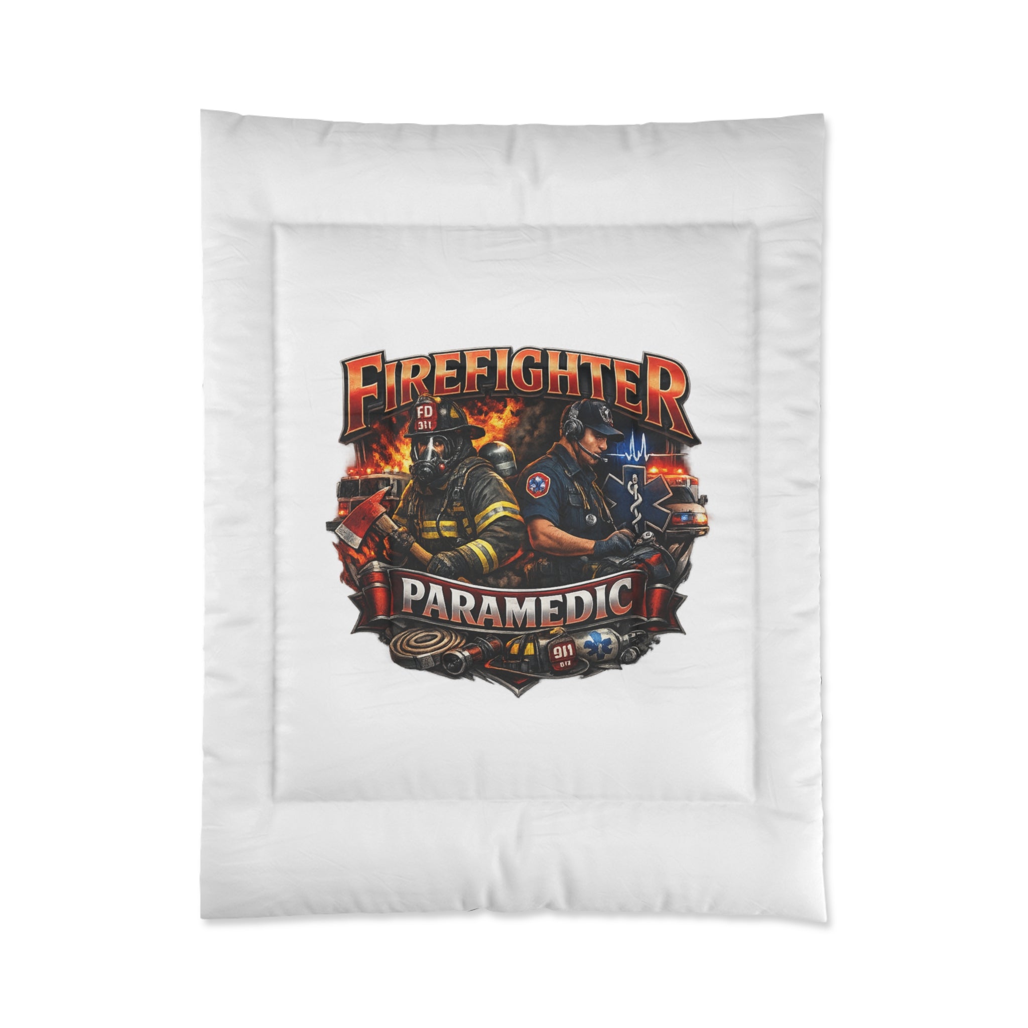 Firefighter Paramedic Comforter – Tribute Bedding for EMTs & Firefighters