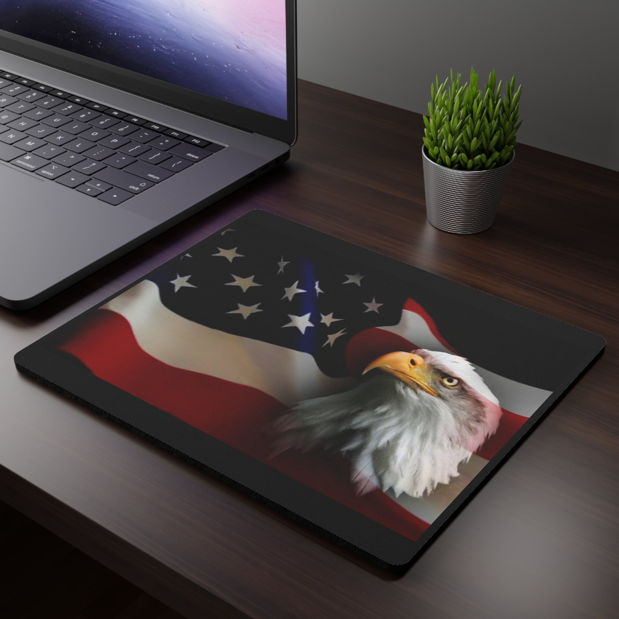 Patriotic Eagle Mouse Pad – American Flag