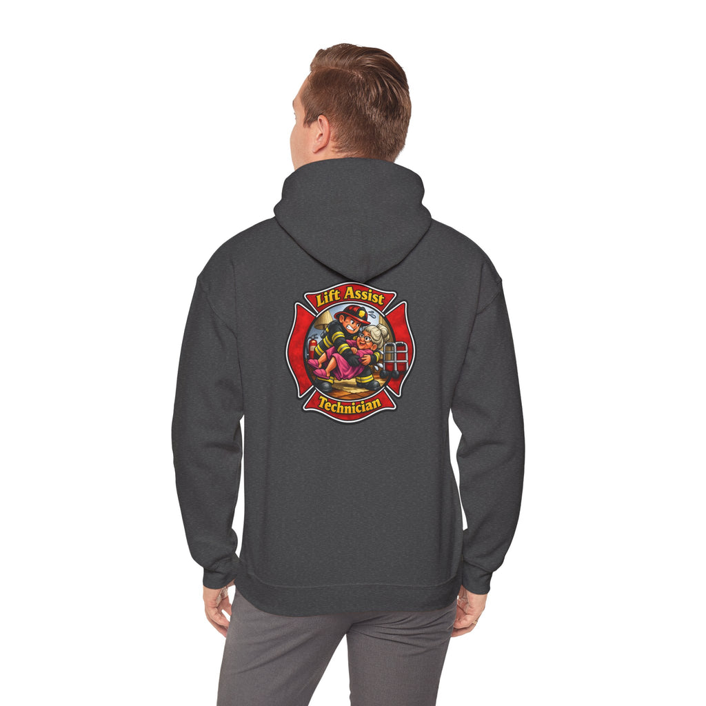Firefighter Lift Assist Technician Hoodie – Maltese Cross Rescue Design