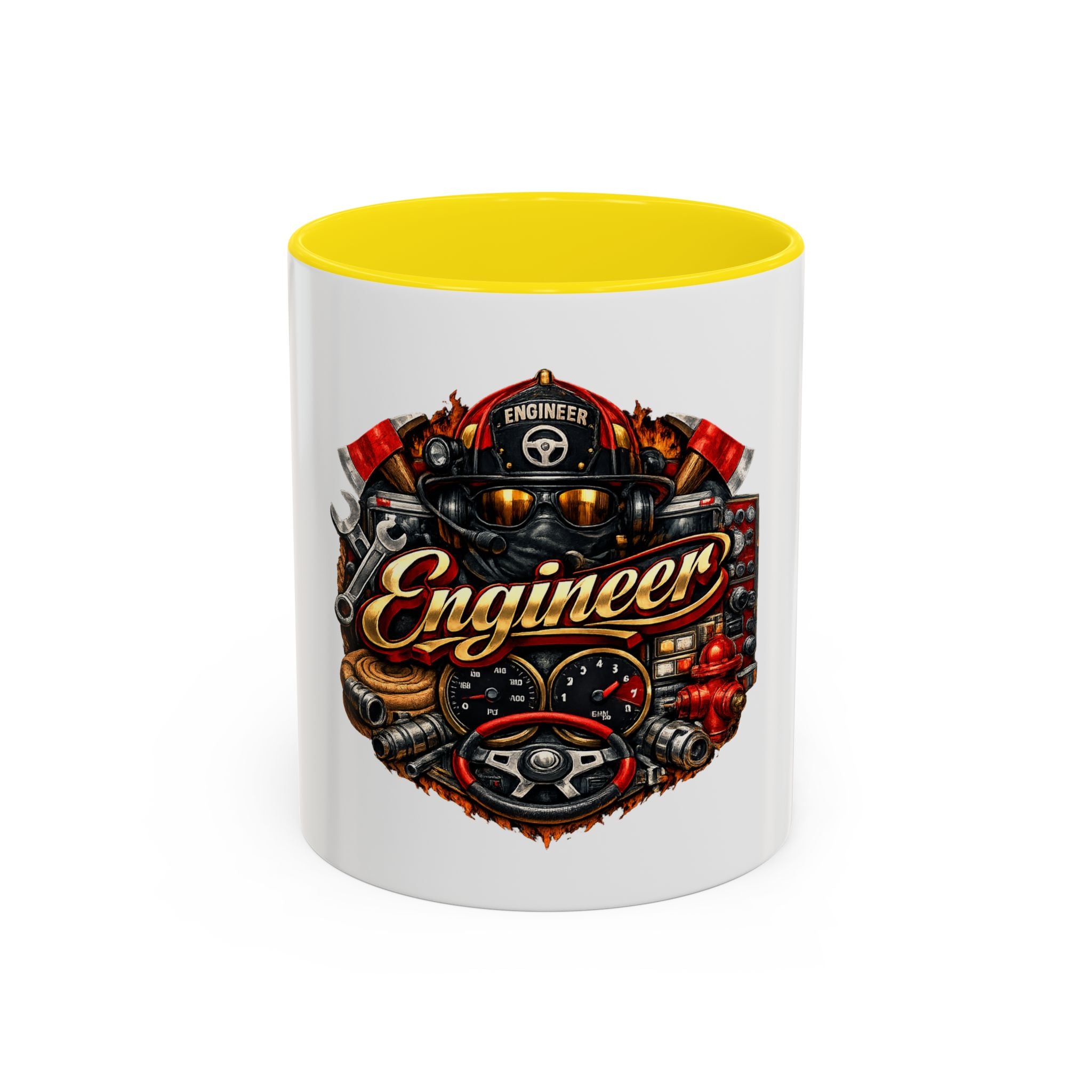 Engineer Coffee Mug — Vintage Mechanic Tools Design (11oz & 15oz Accent)