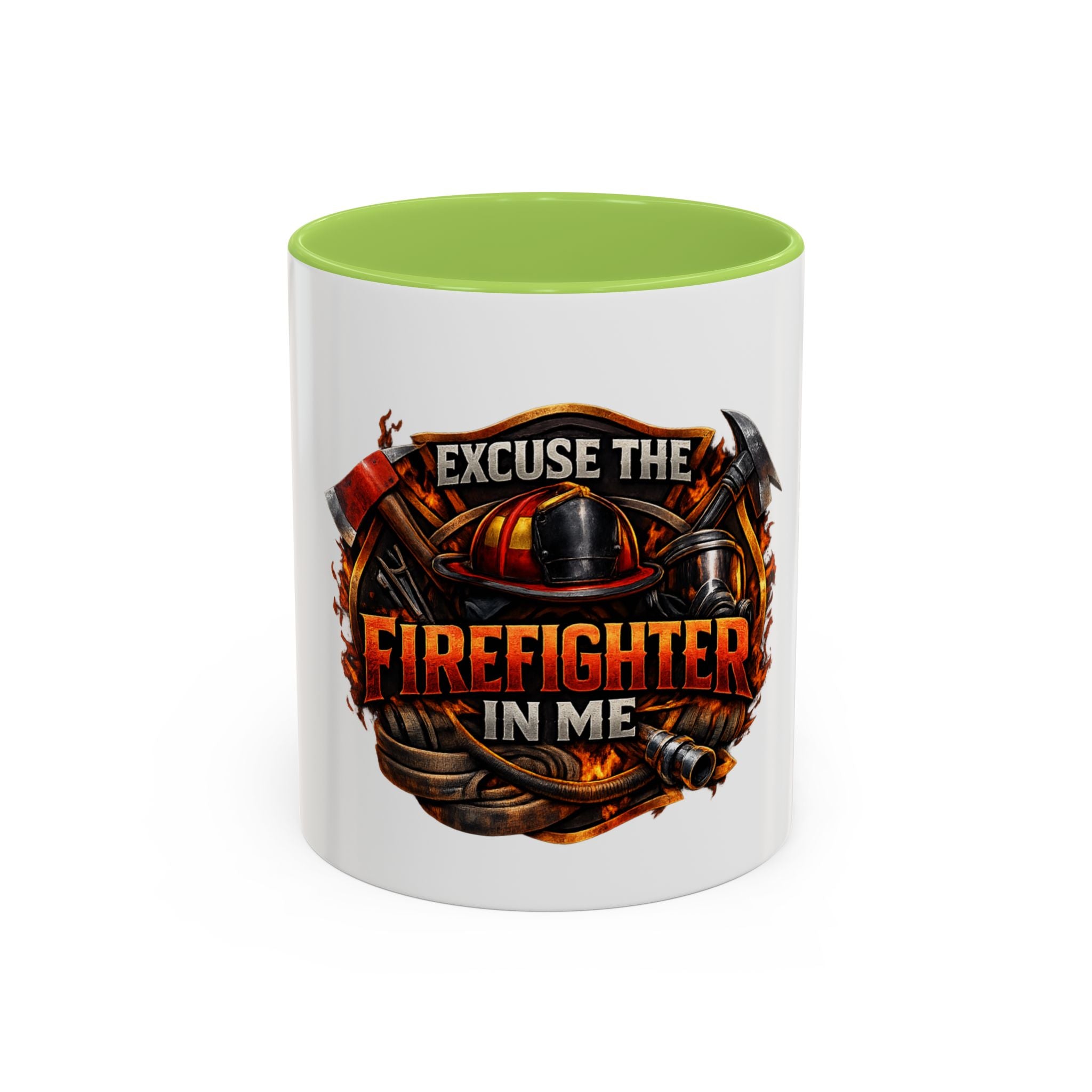 Excuse the Firefighter in Me Accent Coffee Mug