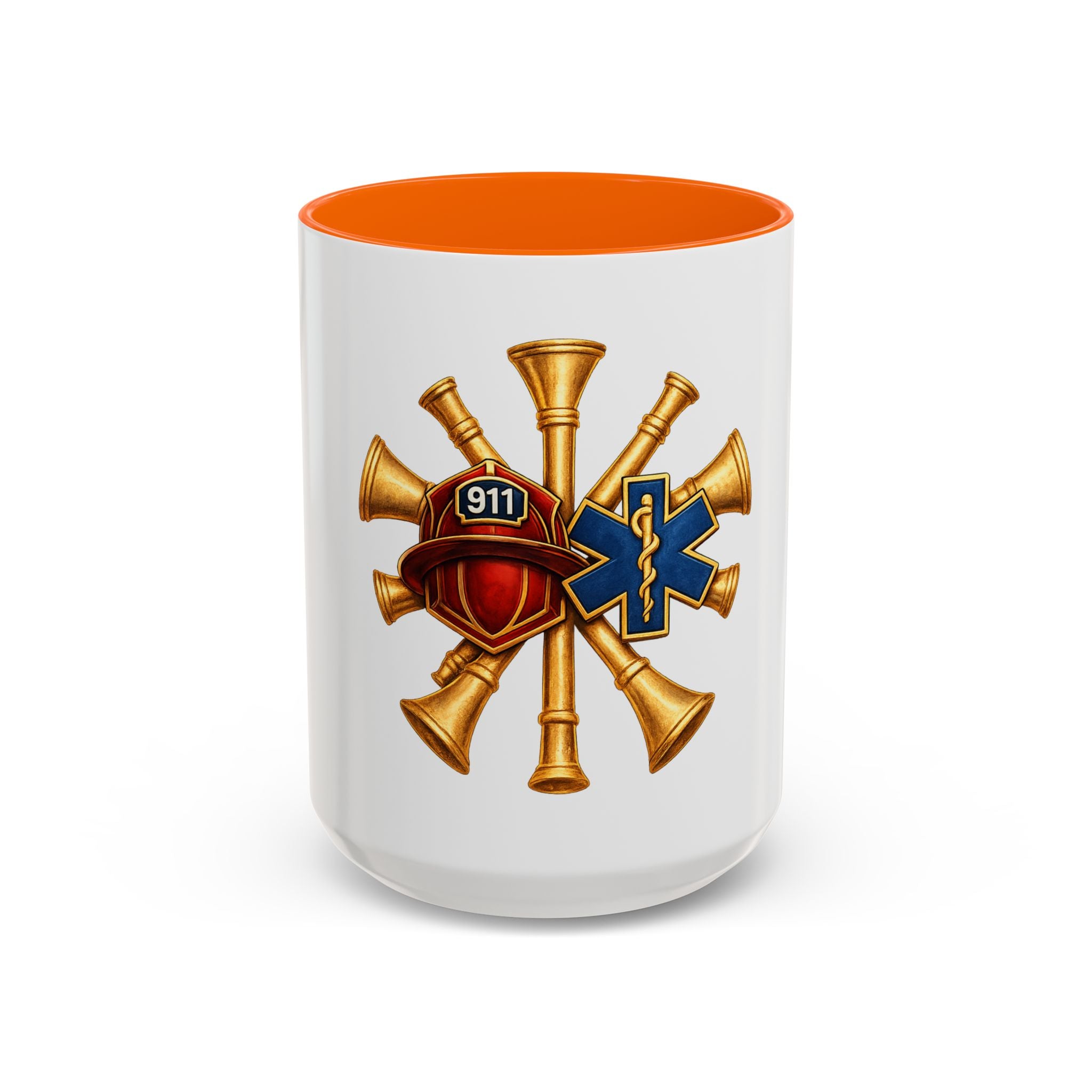 Fire Chief EMS & Firefighter Maltese Cross Coffee Mug — 911 Rescue Medical Emblem Accent Mug