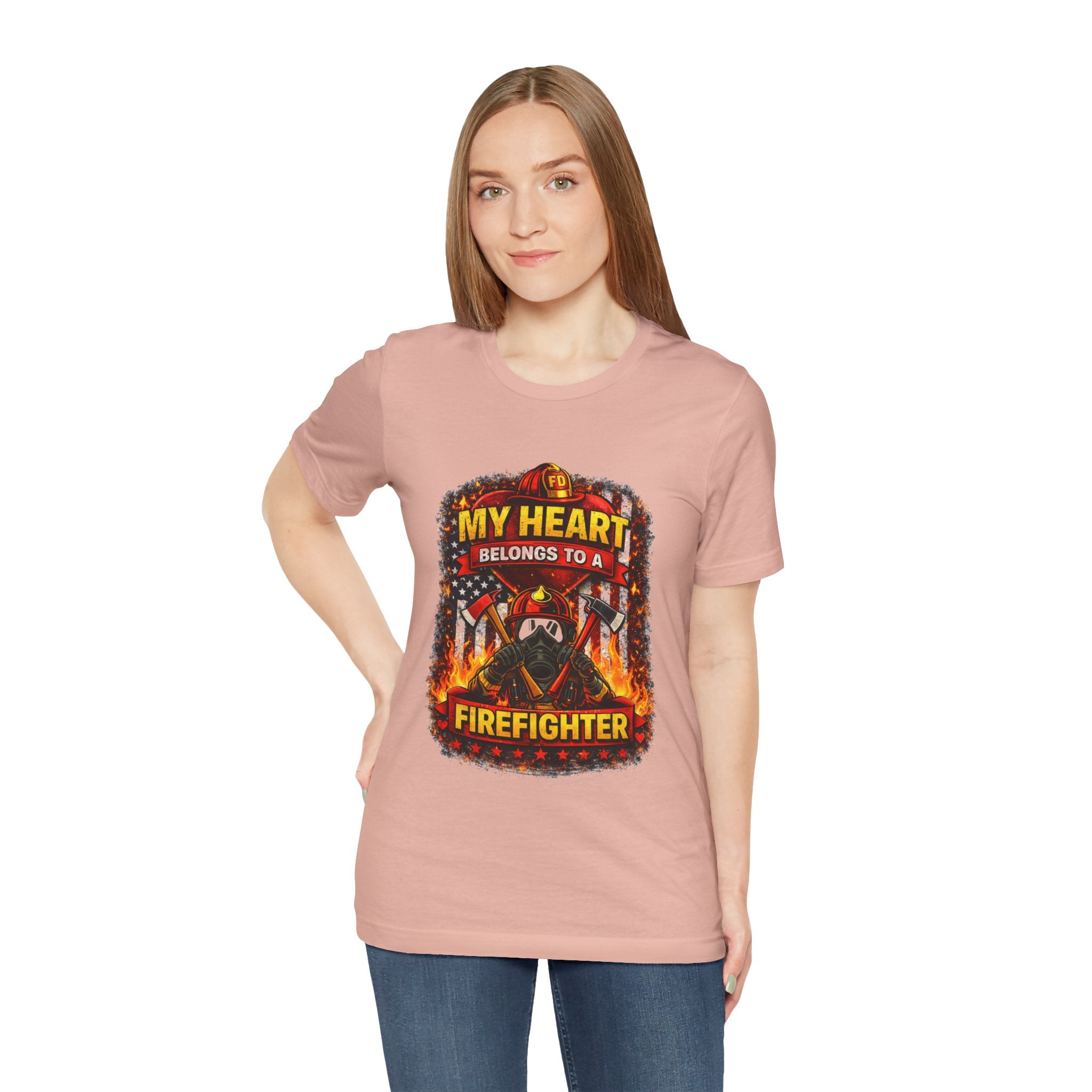 My Heart Belongs to a Firefighter T-Shirt