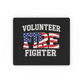 Volunteer Firefighter Mouse Pad — American Flag Fire Design