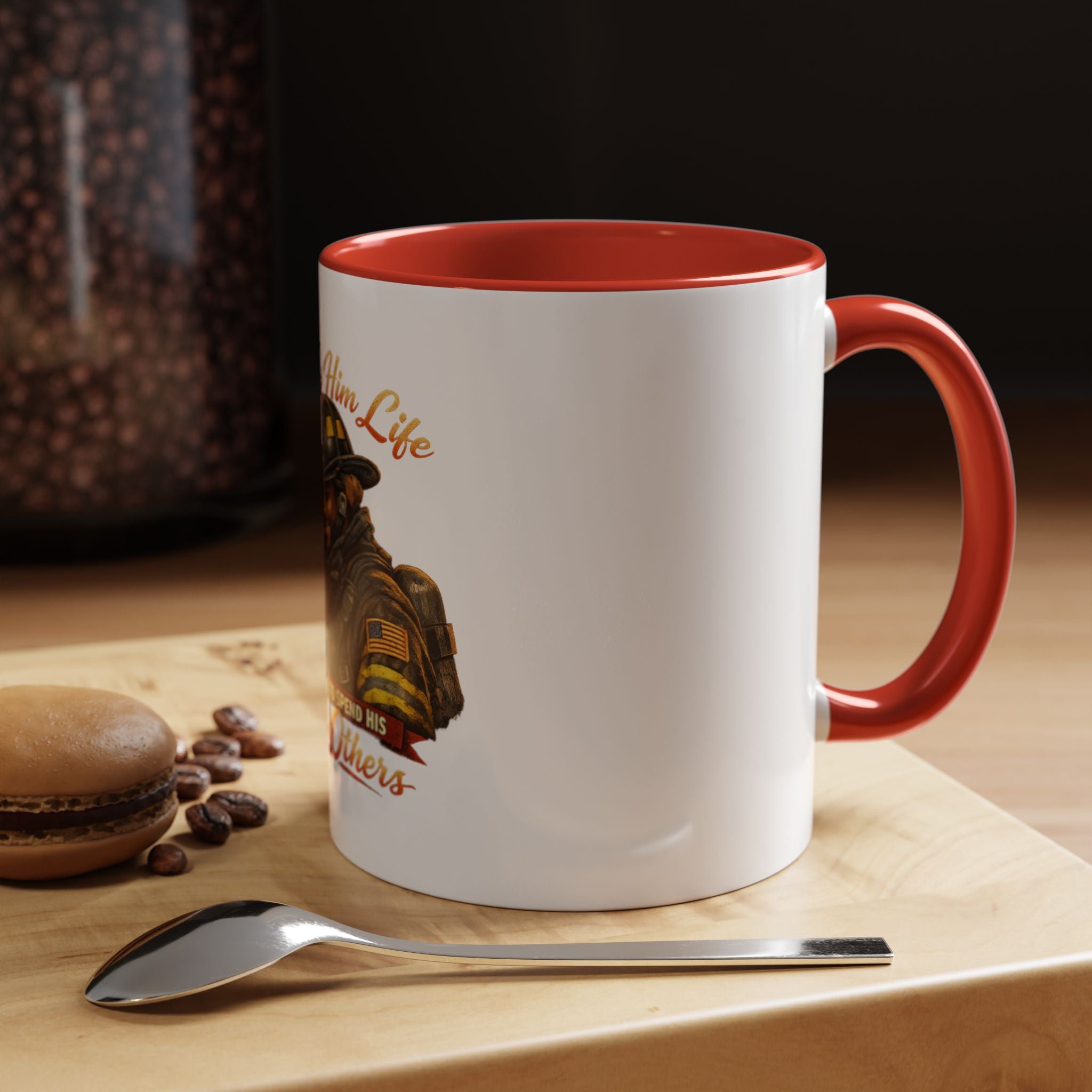 Firefighter Tribute Coffee Mug — "She Gave Him Life and He Chose to Spend His Saving Others"