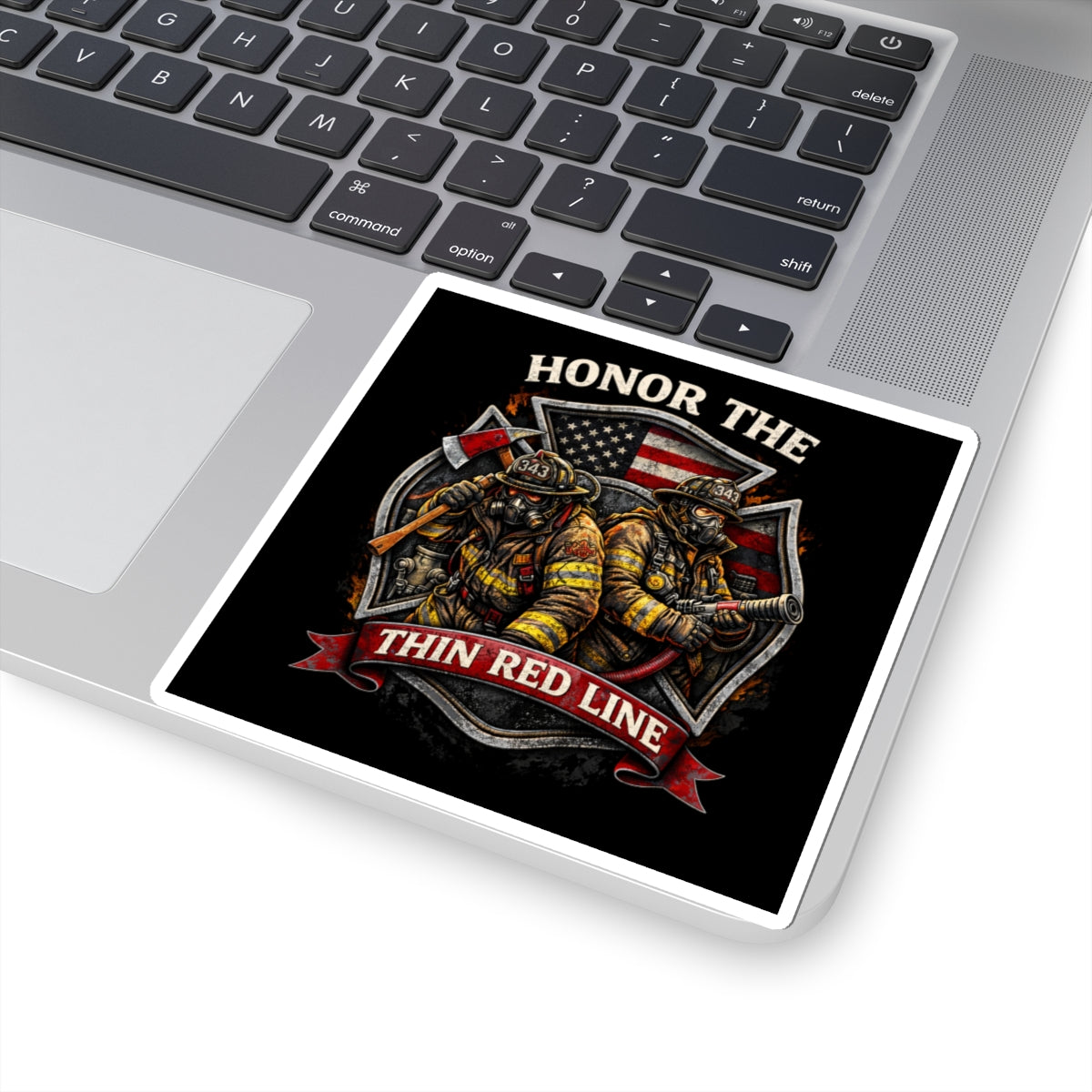 Honor the Thin Red Line Firefighter Sticker — Tribute Fire Department Decal