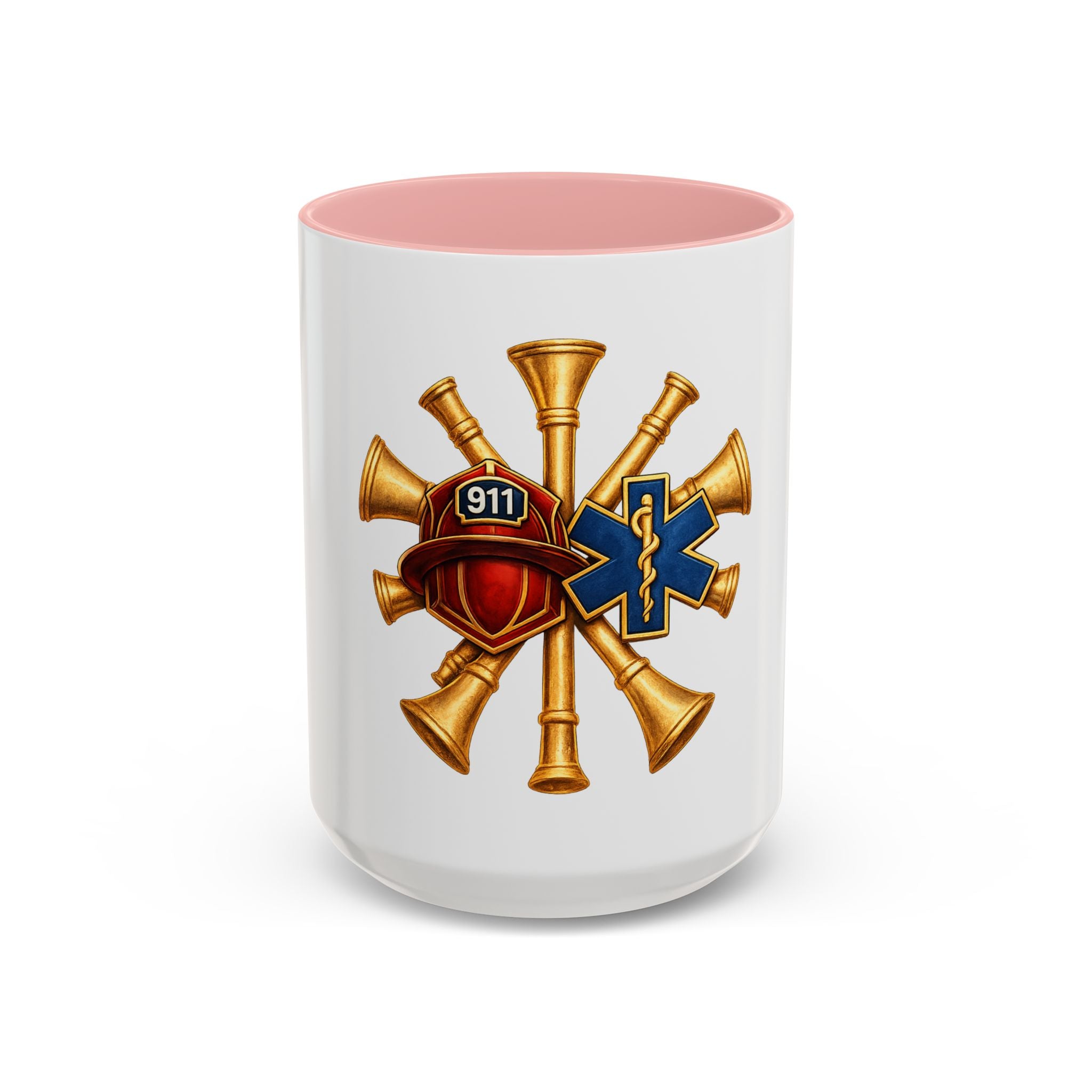 Fire Chief EMS & Firefighter Maltese Cross Coffee Mug — 911 Rescue Medical Emblem Accent Mug
