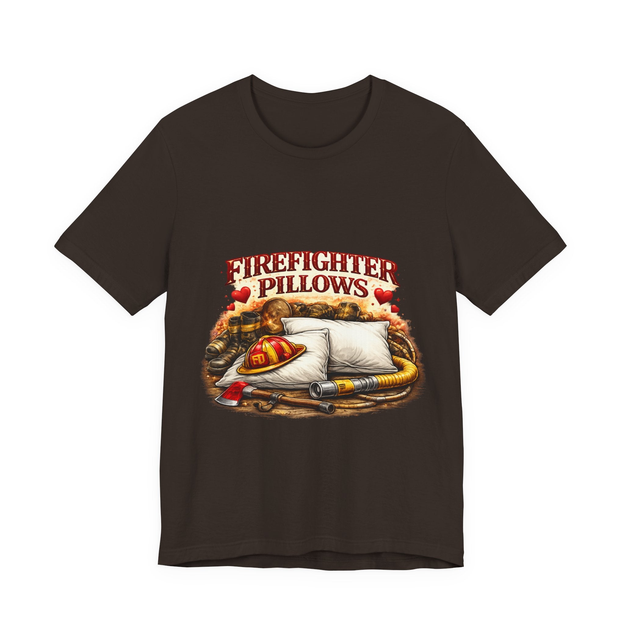 Firefighter Pillows T-Shirt – Funny Firefighter Gift Tee