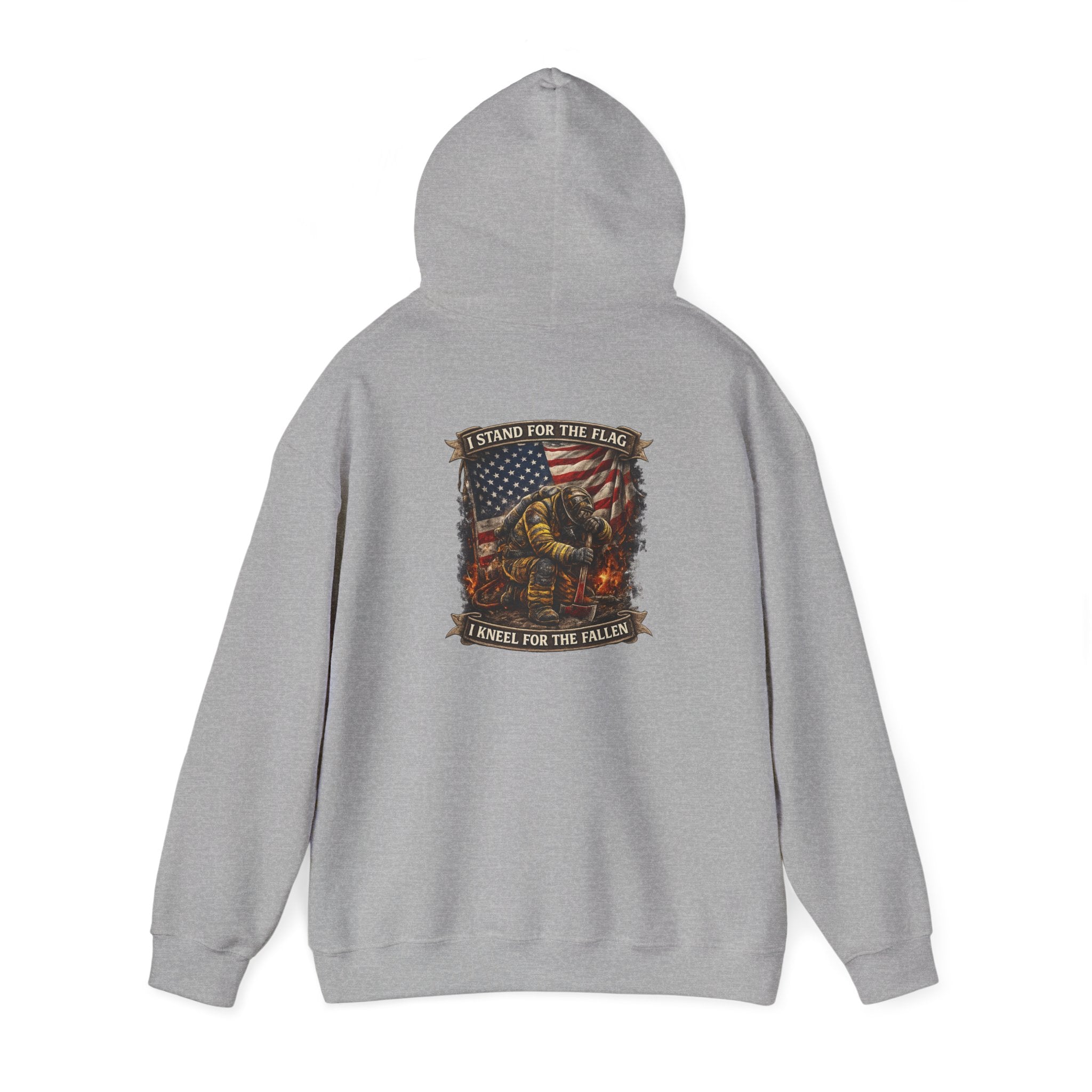 Patriotic Fallen Soldier Hoodie – I Stand & Kneel For The Fallen Memorial Hoodie