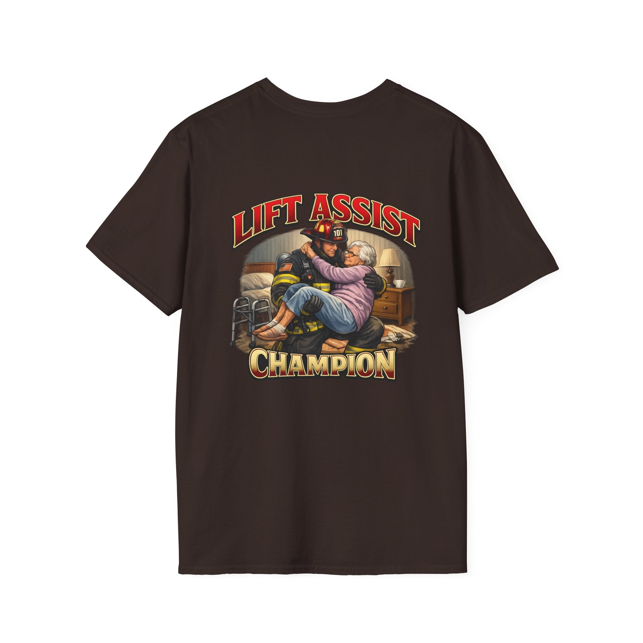 Firefighter Rescue T-Shirt — Helping Hands Elderly Assist Tee