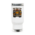 Firefighter Travel Mug 14oz – “Nice Rear End” Fire Truck Stainless Steel Travel Mug with Handle
