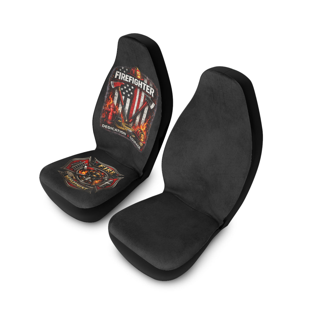Firefighter Car Seat Covers — Dedication & Courage Fire Department Design