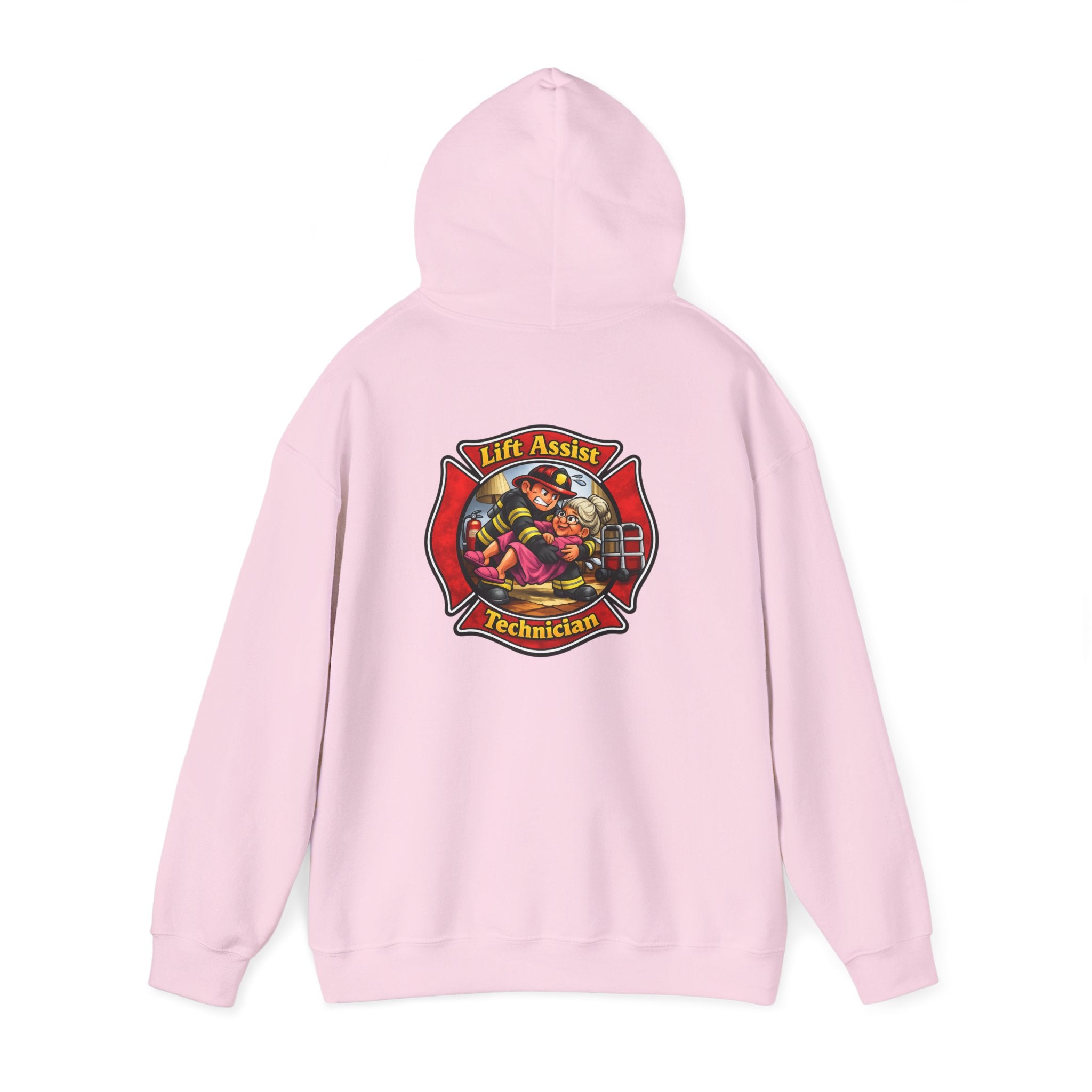 Firefighter Lift Assist Technician Hoodie – Maltese Cross Rescue Design