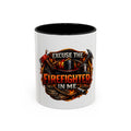 Excuse the Firefighter in Me Accent Coffee Mug