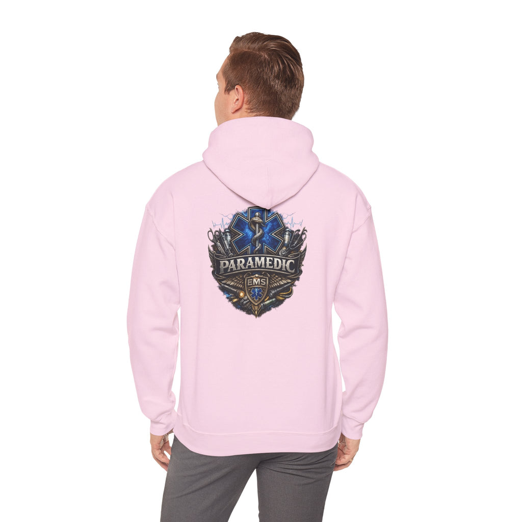Paramedic EMS Badge Hoodie — Emergency Medical Technician Tribute Pullover