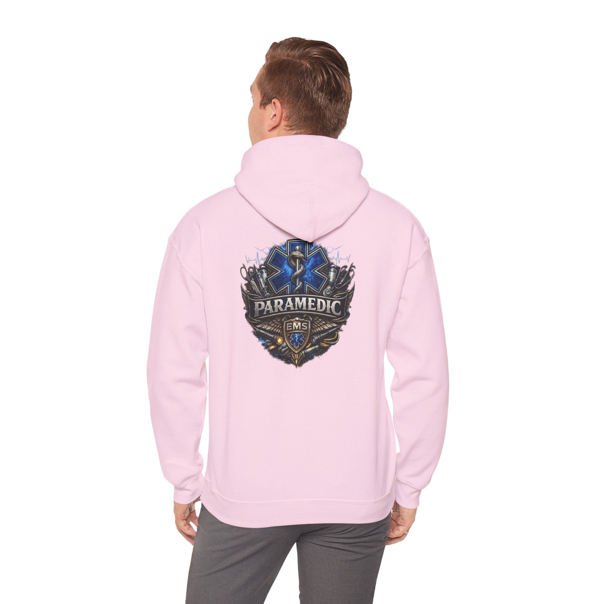 Paramedic EMS Badge Hoodie — Emergency Medical Technician Tribute Pullover