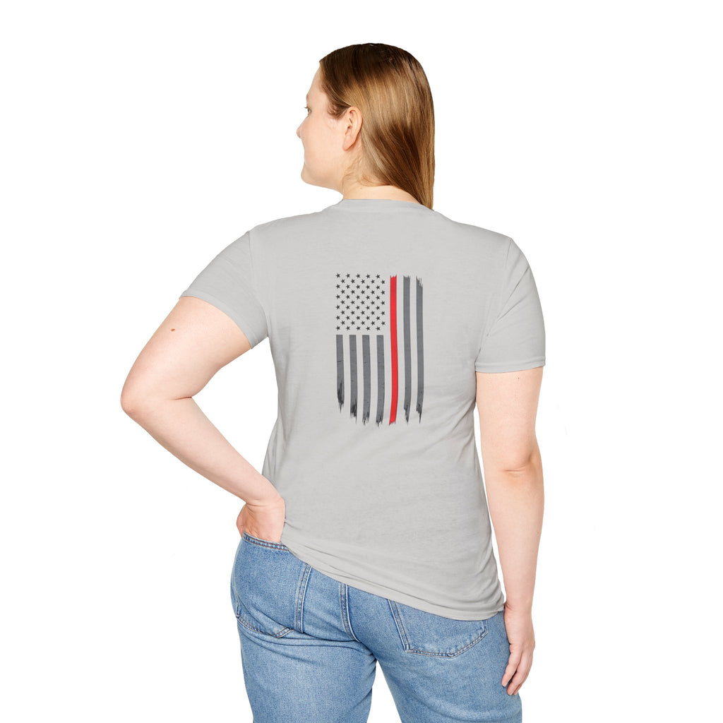 Firefighter Flag T‑Shirt — Thin Red Line American Flag Tee