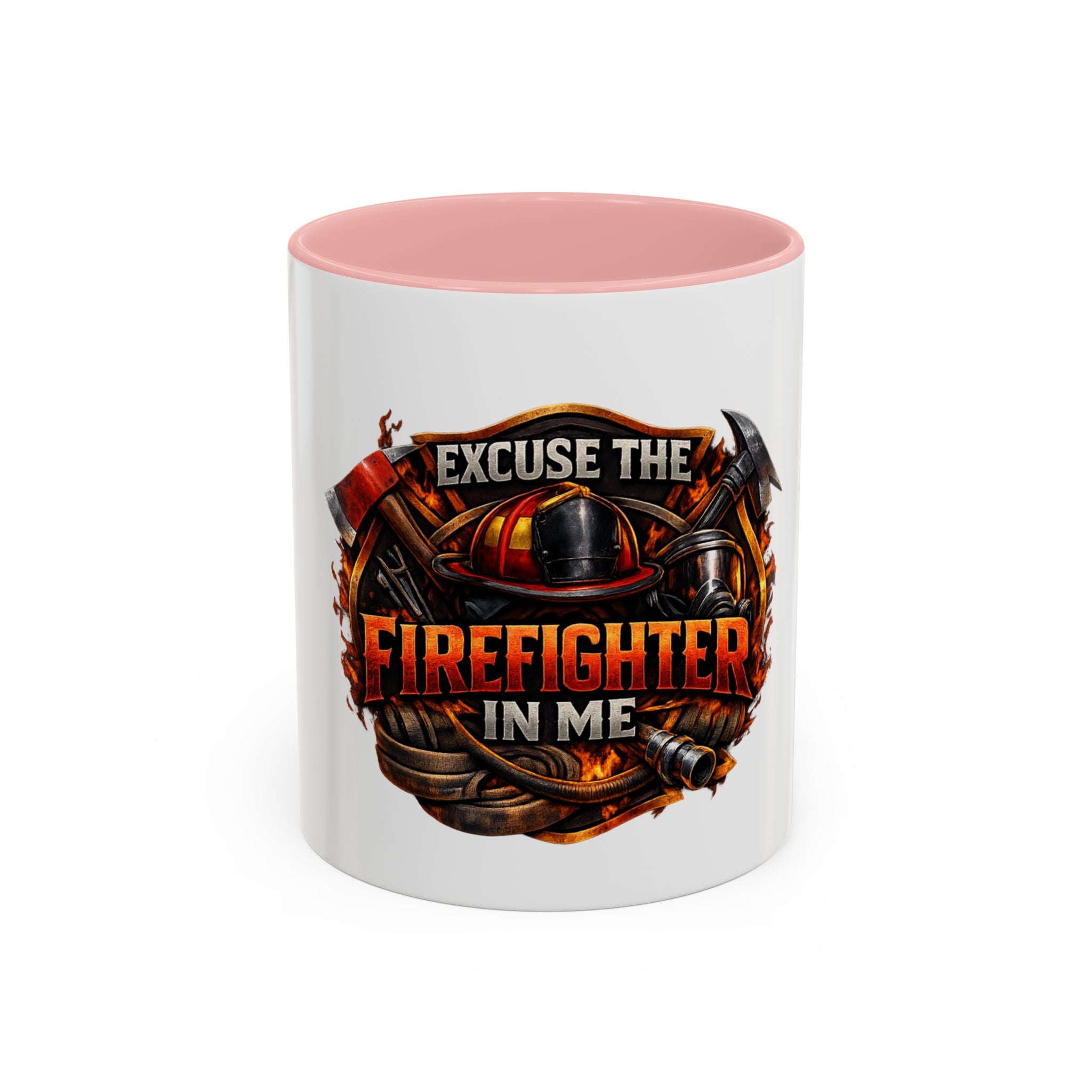 Excuse the Firefighter in Me Accent Coffee Mug