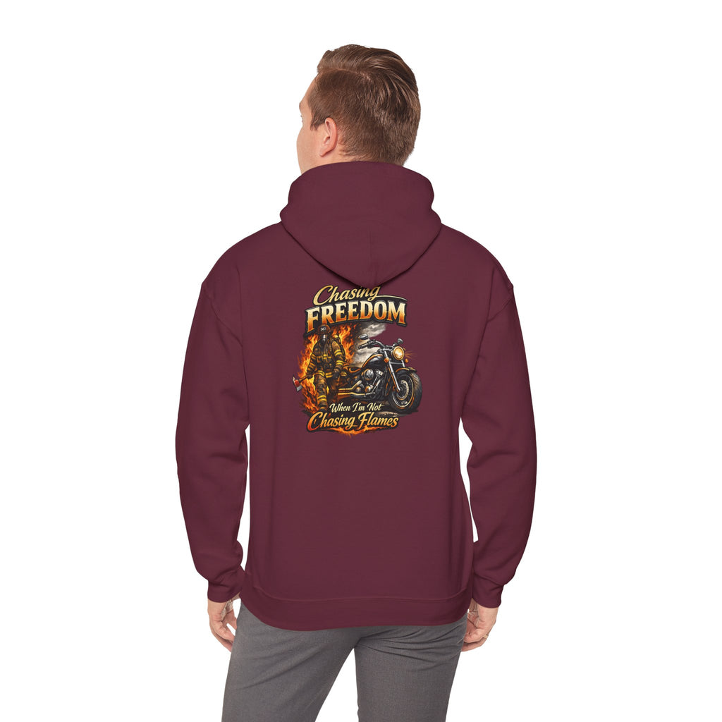 Freedom Motorcycle Hoodie — Chasing Flame Biker Hooded Sweatshirt