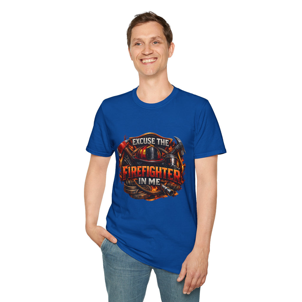 Excuse the Firefighter In Me T-Shirt — Firefighter Pride Graphic Tee