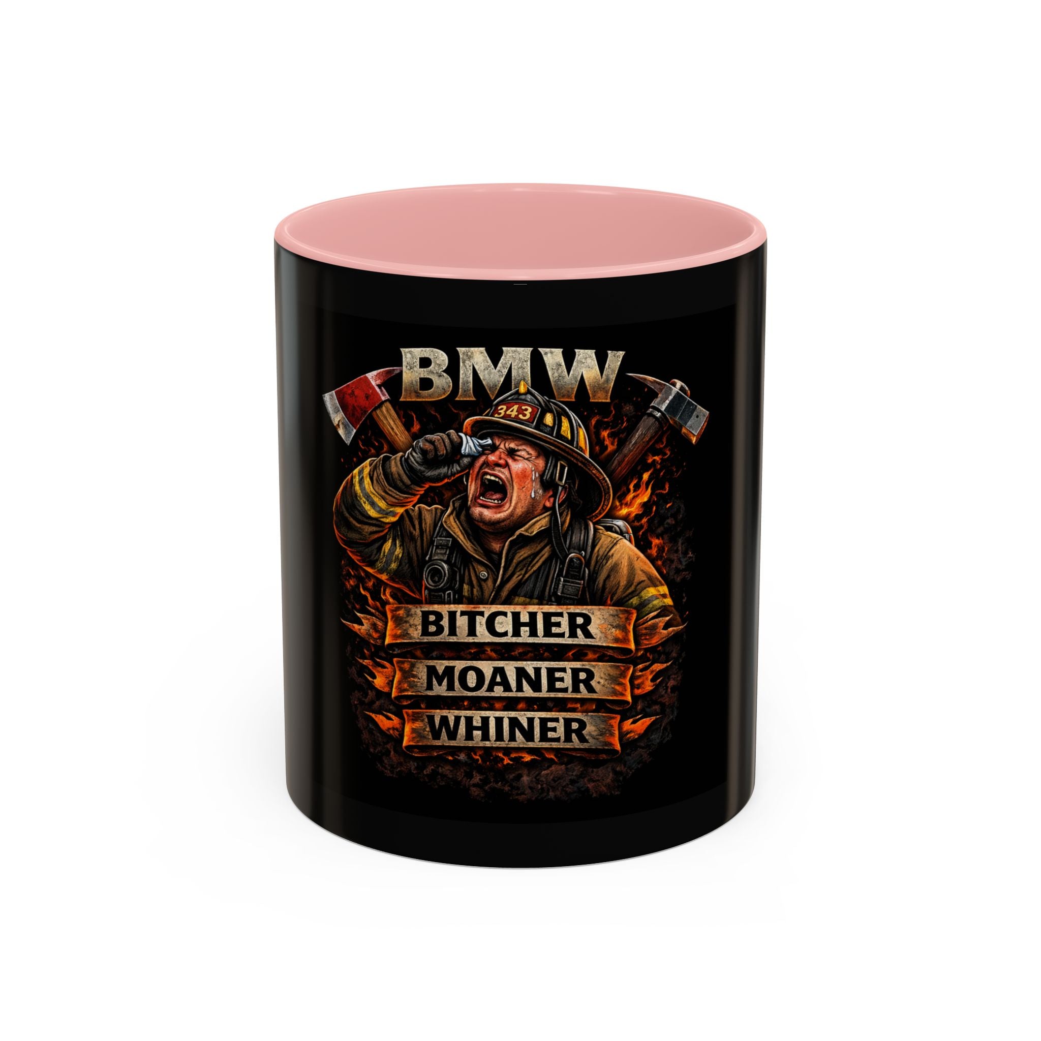 Firefighter Coffee Mug — 'Bitches, Moans & Whines' Humorous Accent Mug