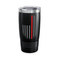 20oz Thin Red Line Tumbler — Stainless Insulated Firefighter Travel Cup