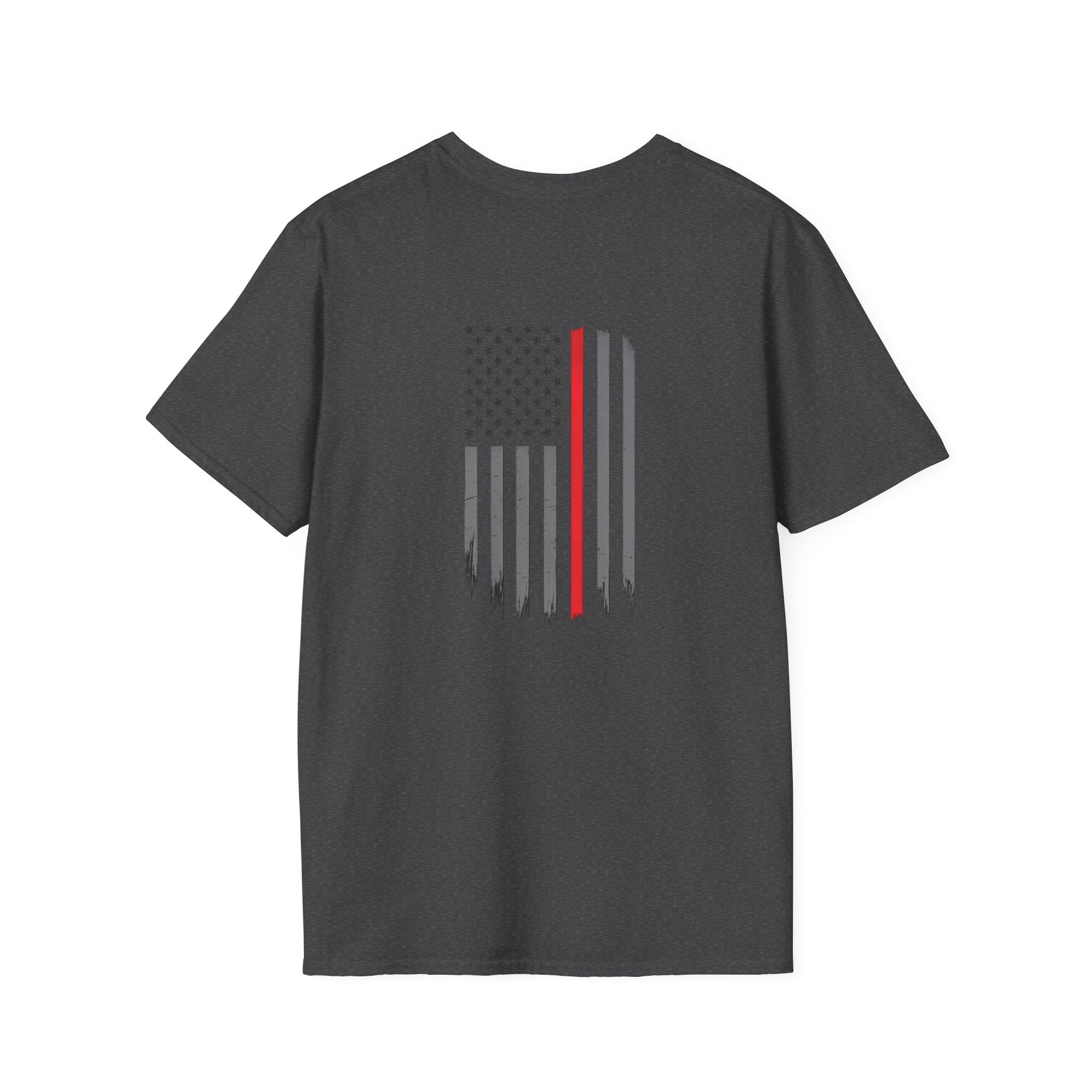 Firefighter Flag T‑Shirt — Thin Red Line American Flag Tee