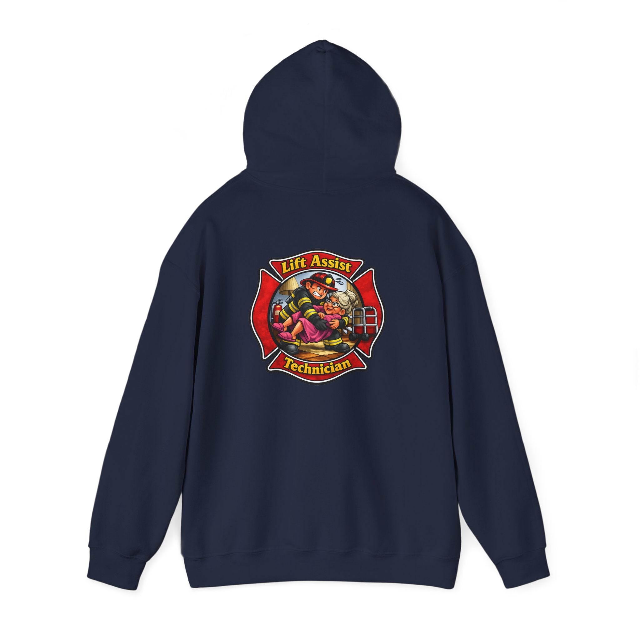 Firefighter Lift Assist Technician Hoodie – Maltese Cross Rescue Design