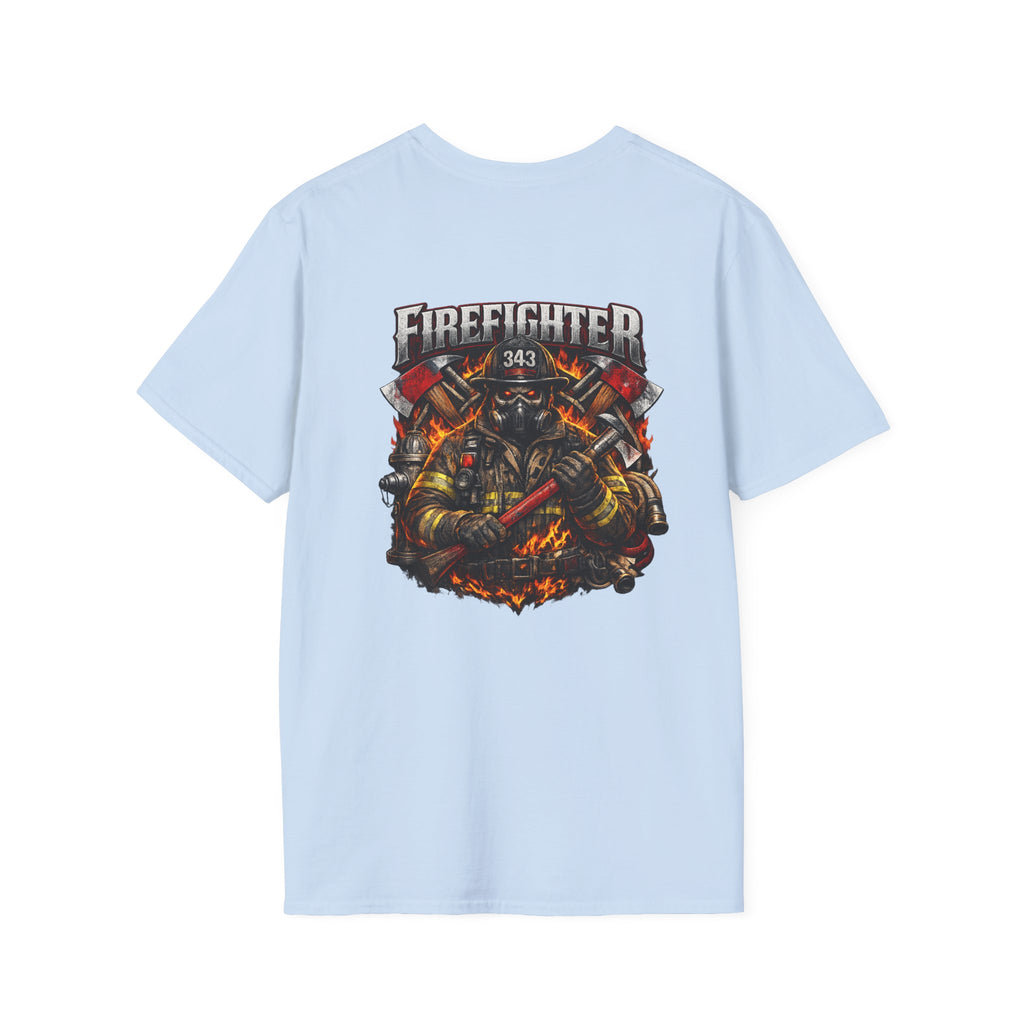 Firefighter Graphic T-Shirt — Brave Firefighter Design (343)