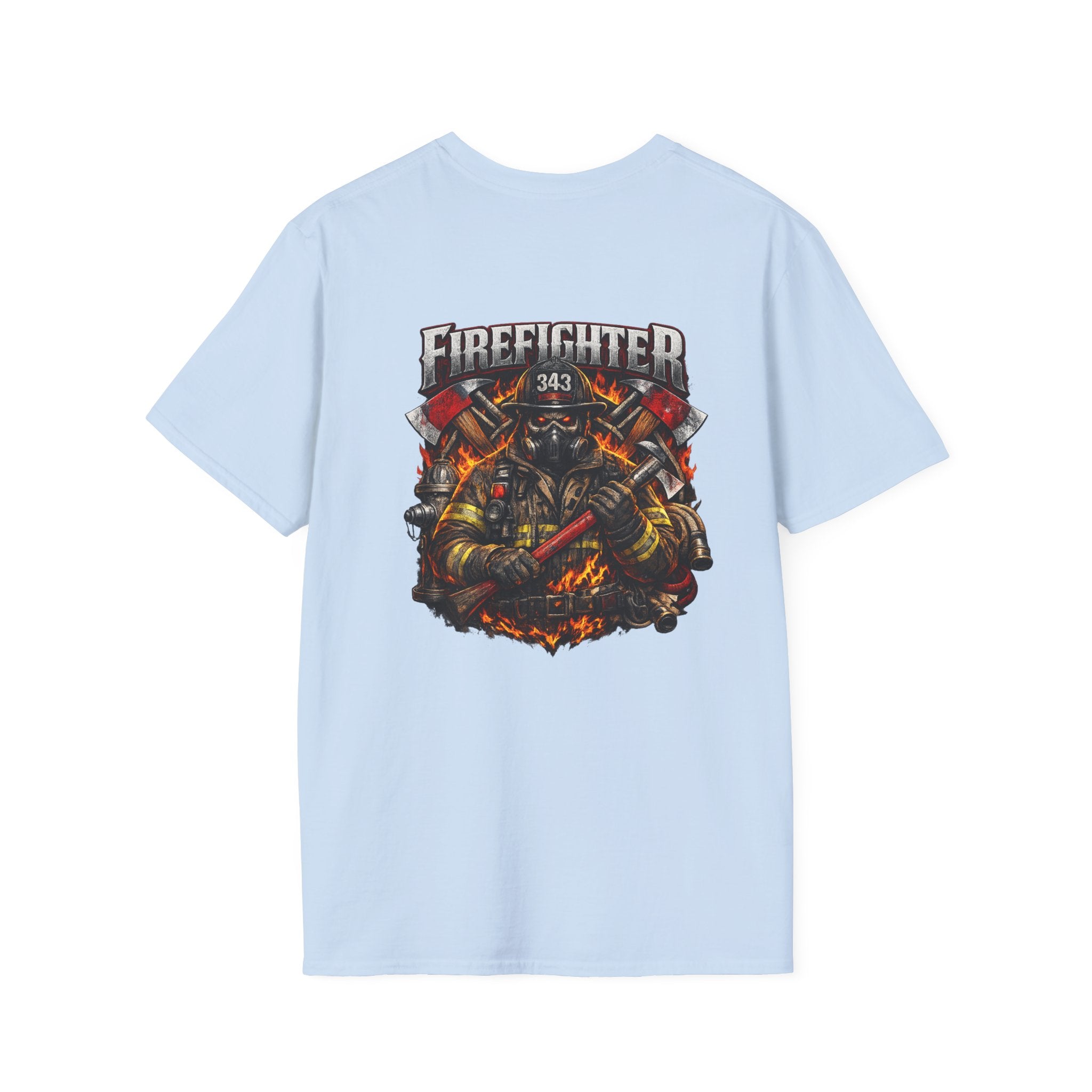 Firefighter Graphic T-Shirt — Brave Firefighter Design (343)