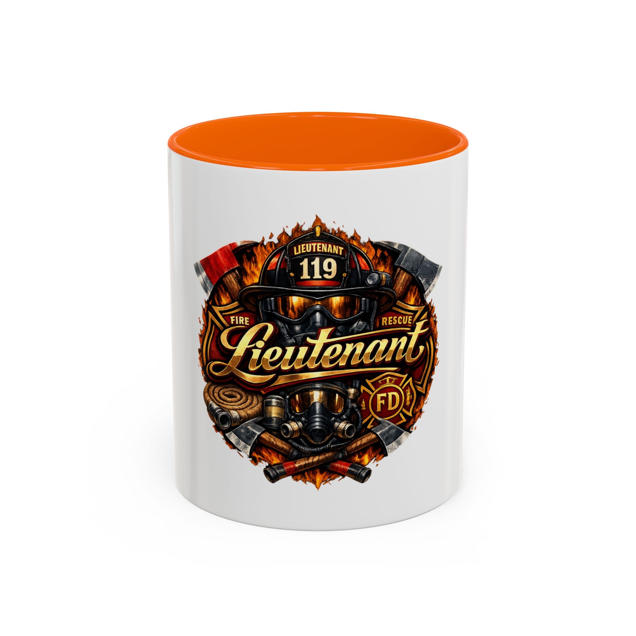 Firefighter Lieutenant Coffee Mug — "Lieutenant" Fire Rescue Emblem (11/15oz)