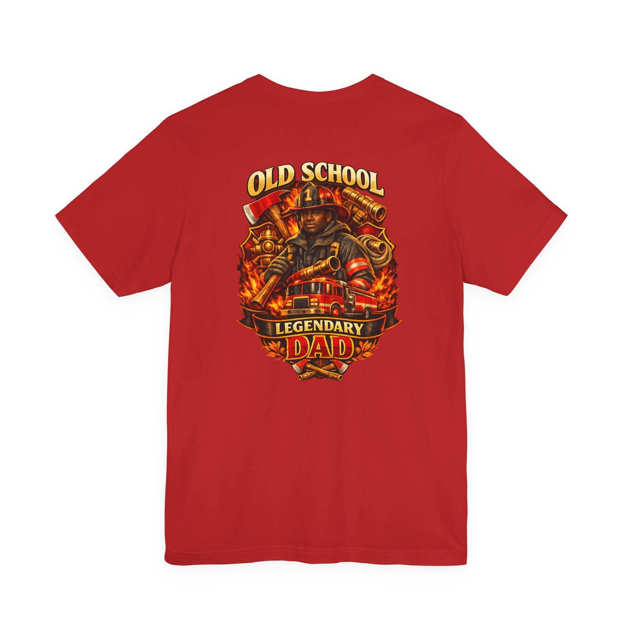Old School Legendary Dad T-Shirt — Retro Firefighter Dad Graphic Tee