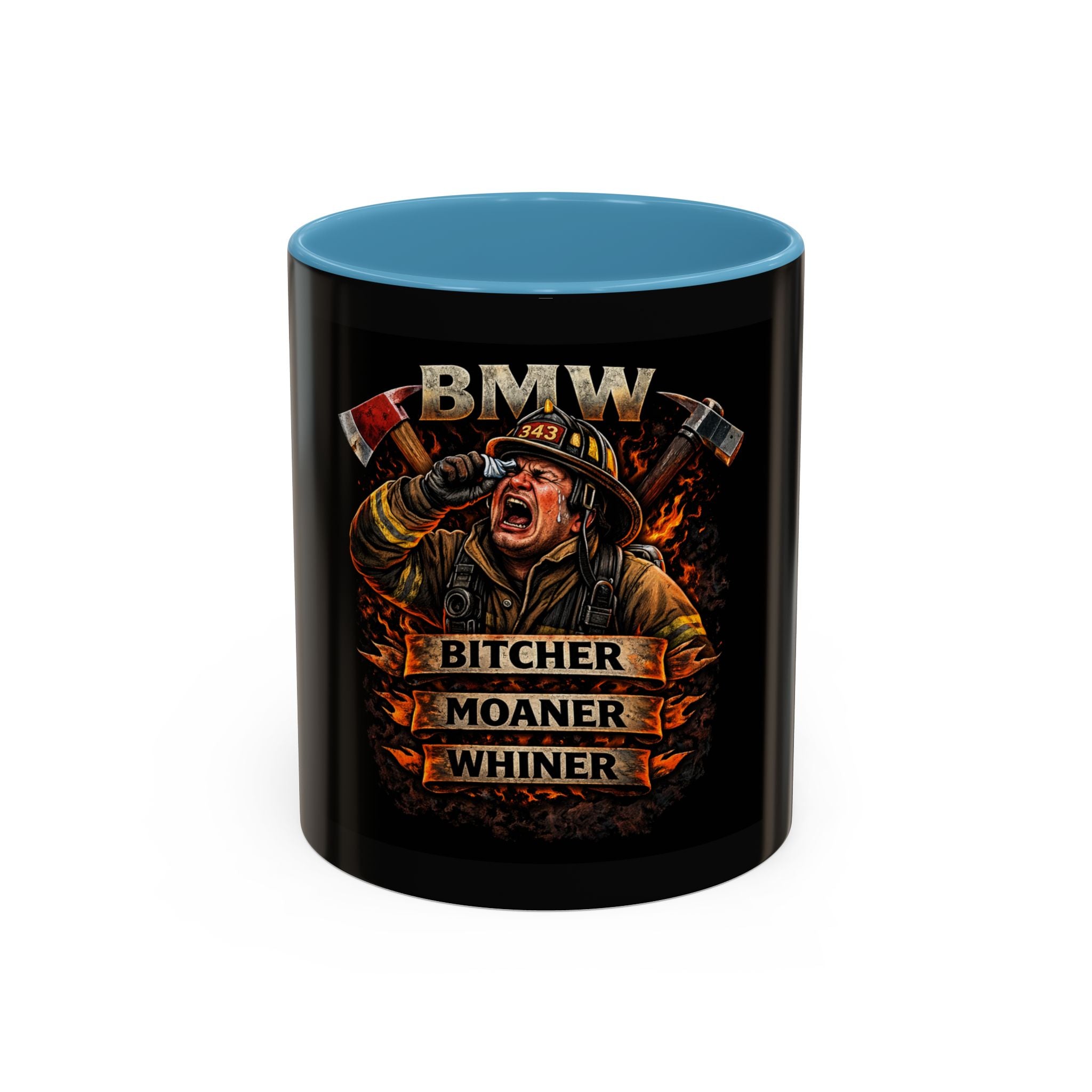 Firefighter Coffee Mug — 'Bitches, Moans & Whines' Humorous Accent Mug