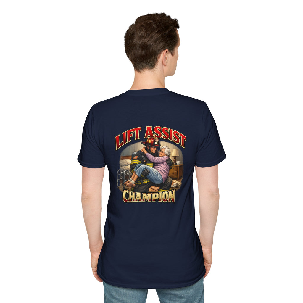 Lift Assist Champion Firefighter Rescue T-Shirt