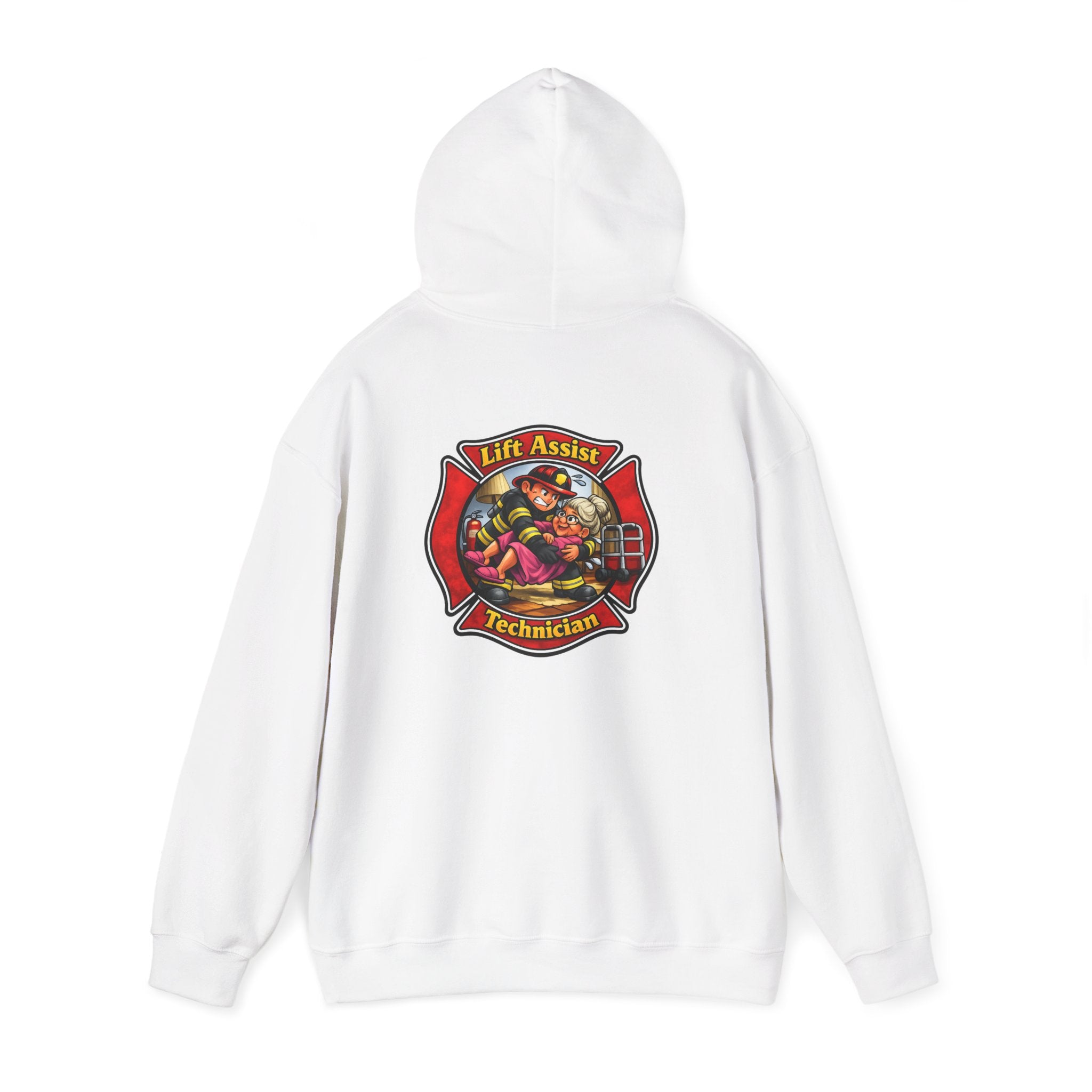 Firefighter Lift Assist Technician Hoodie – Maltese Cross Rescue Design