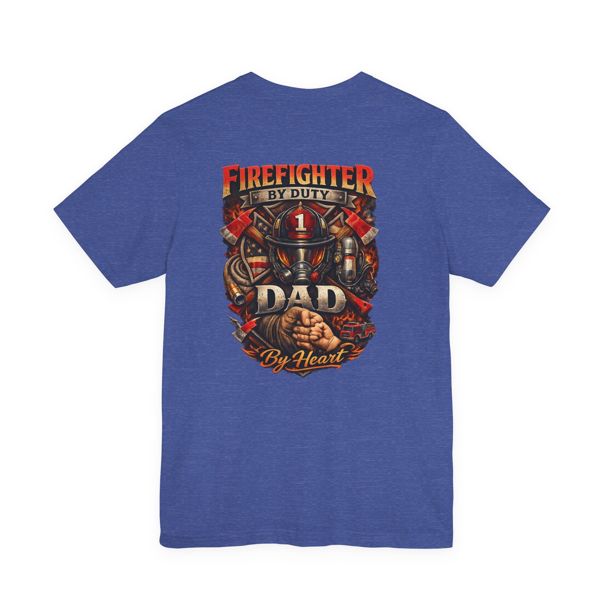 Firefighter Dad T‑Shirt — "Firefighter By Duty, Dad By Heart" Graphic Tee