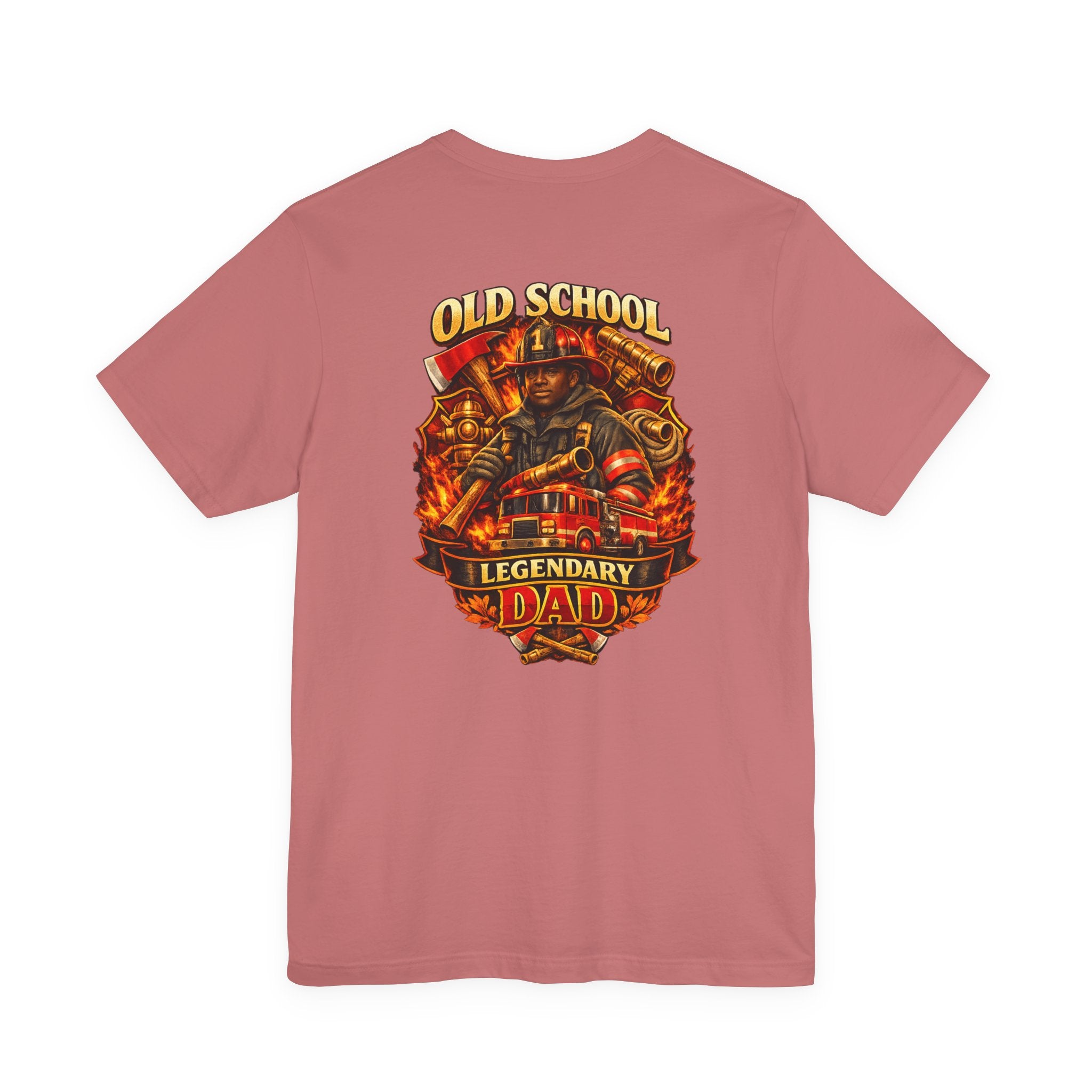 Old School Legendary Dad T-Shirt — Retro Firefighter Dad Graphic Tee
