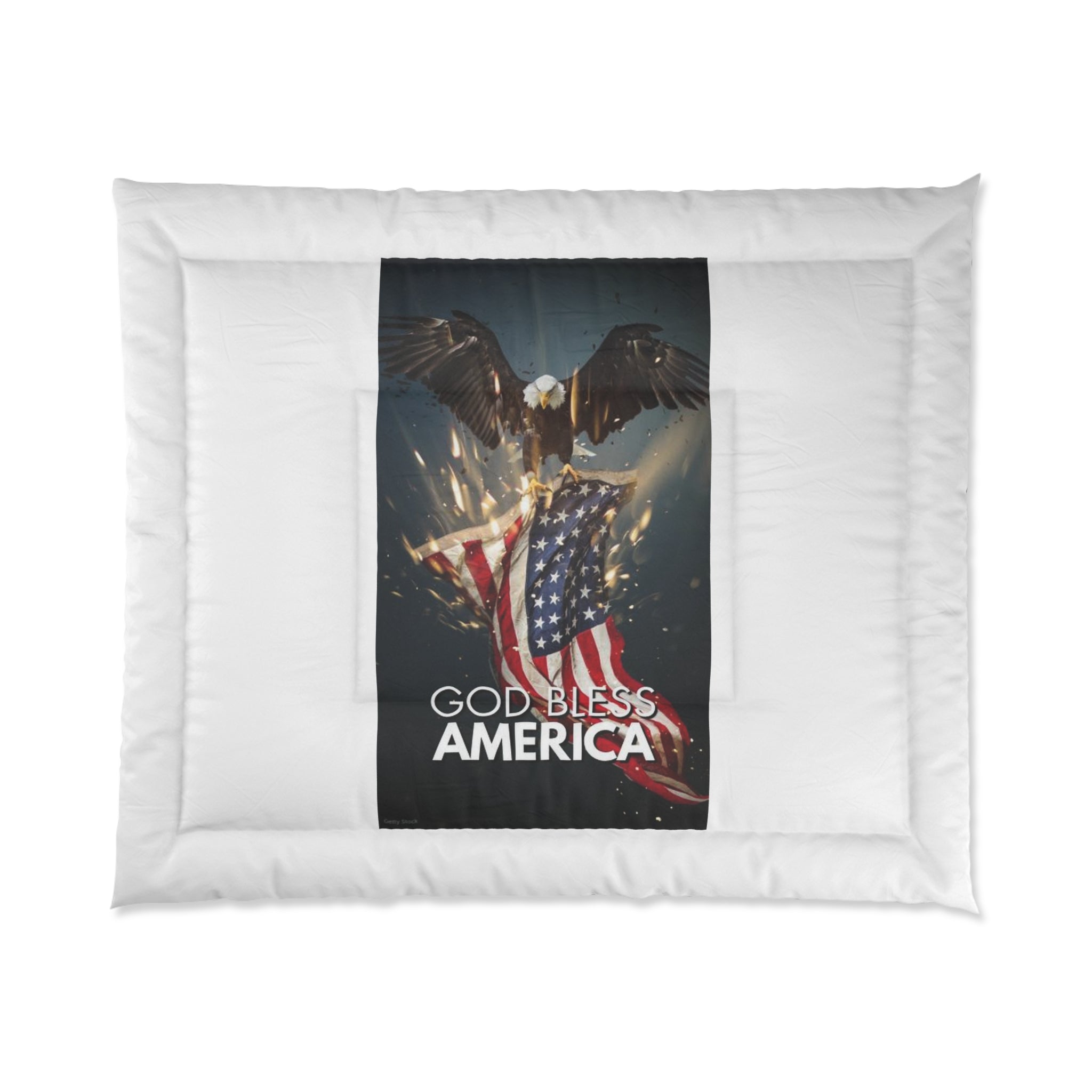 God Bless America Comforter – Patriotic Eagle & Flag Bedding