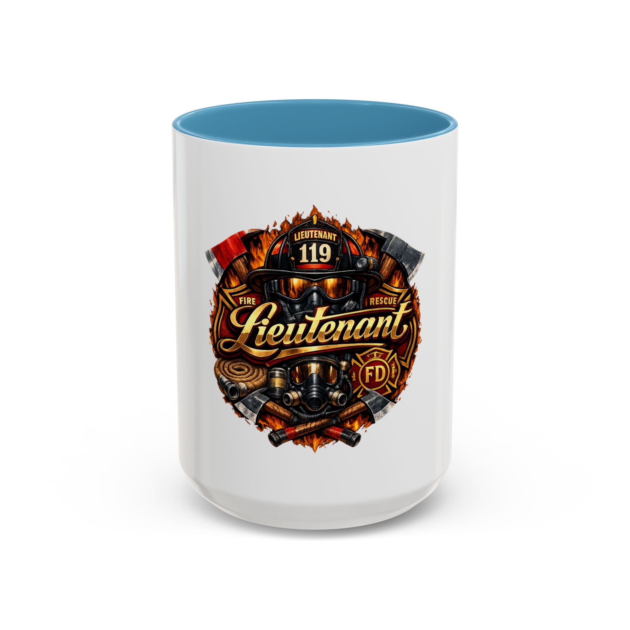 Firefighter Lieutenant Coffee Mug — "Lieutenant" Fire Rescue Emblem (11/15oz)