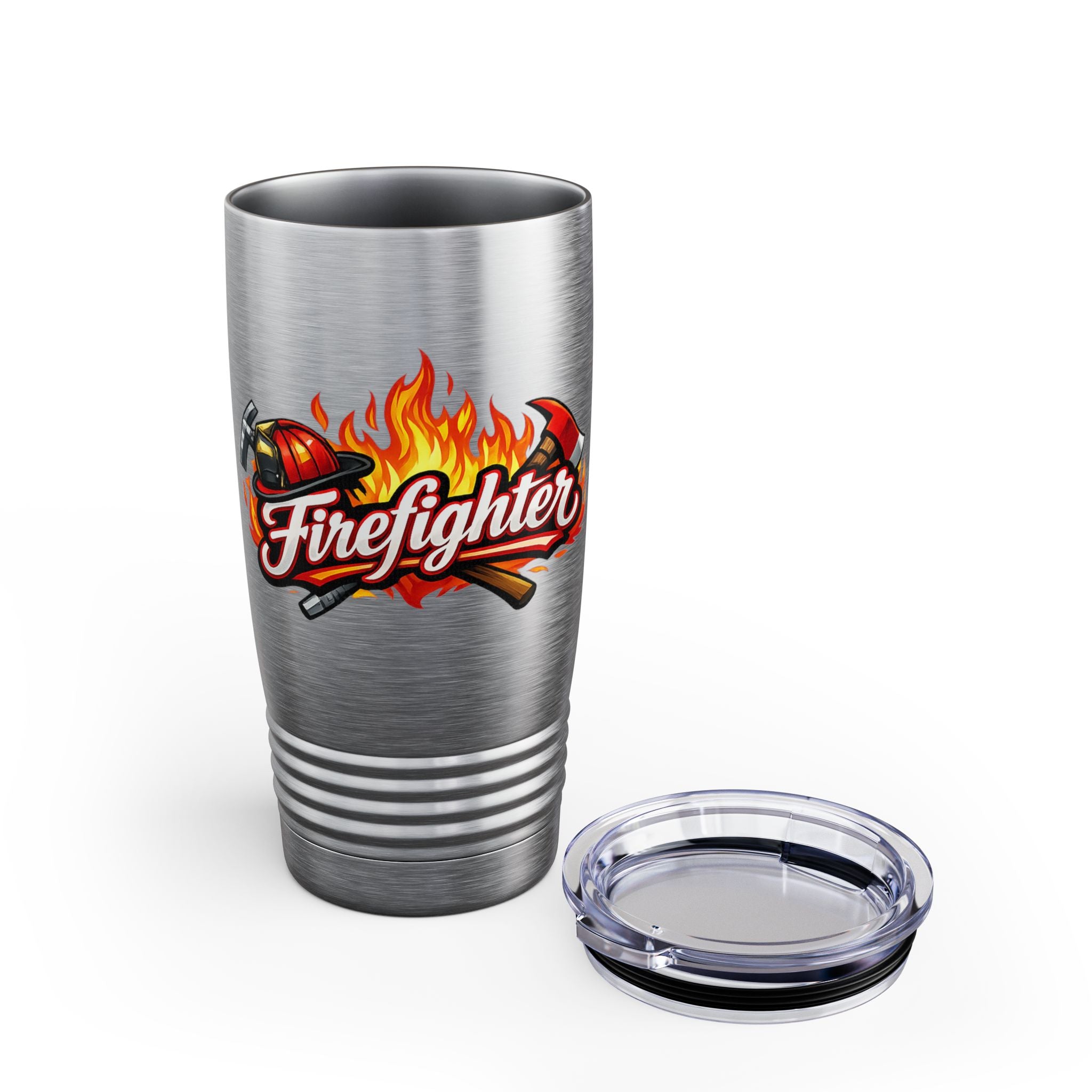 Firefighter Flames 20oz Tumbler — Insulated Firefighter Travel Mug