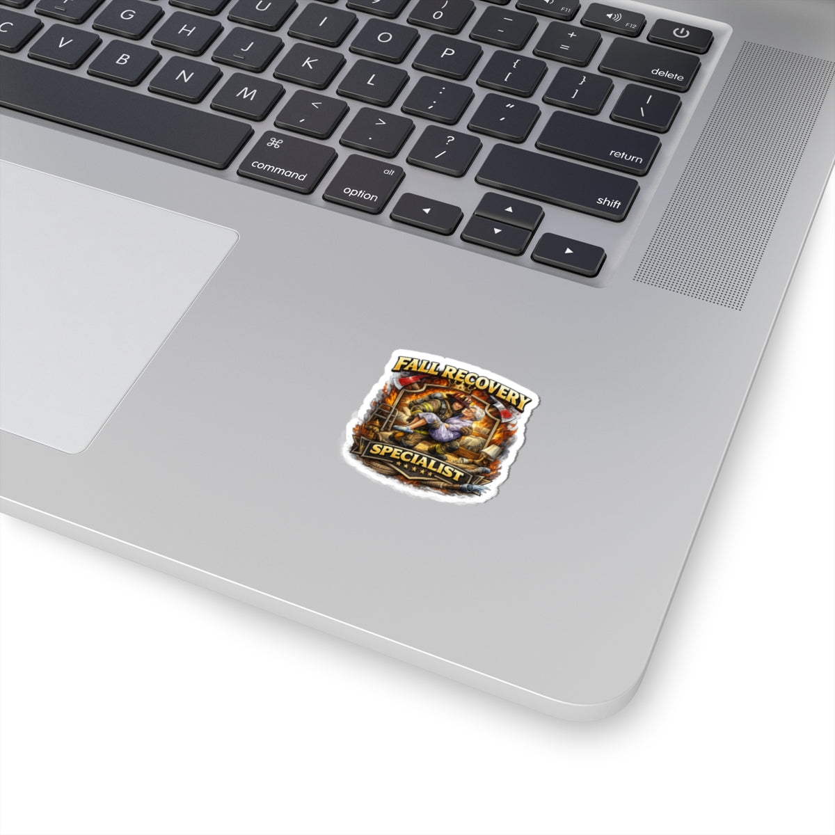 Fall Recovery Specialist Sticker — Firefighter Rescue Kiss-Cut Sticker