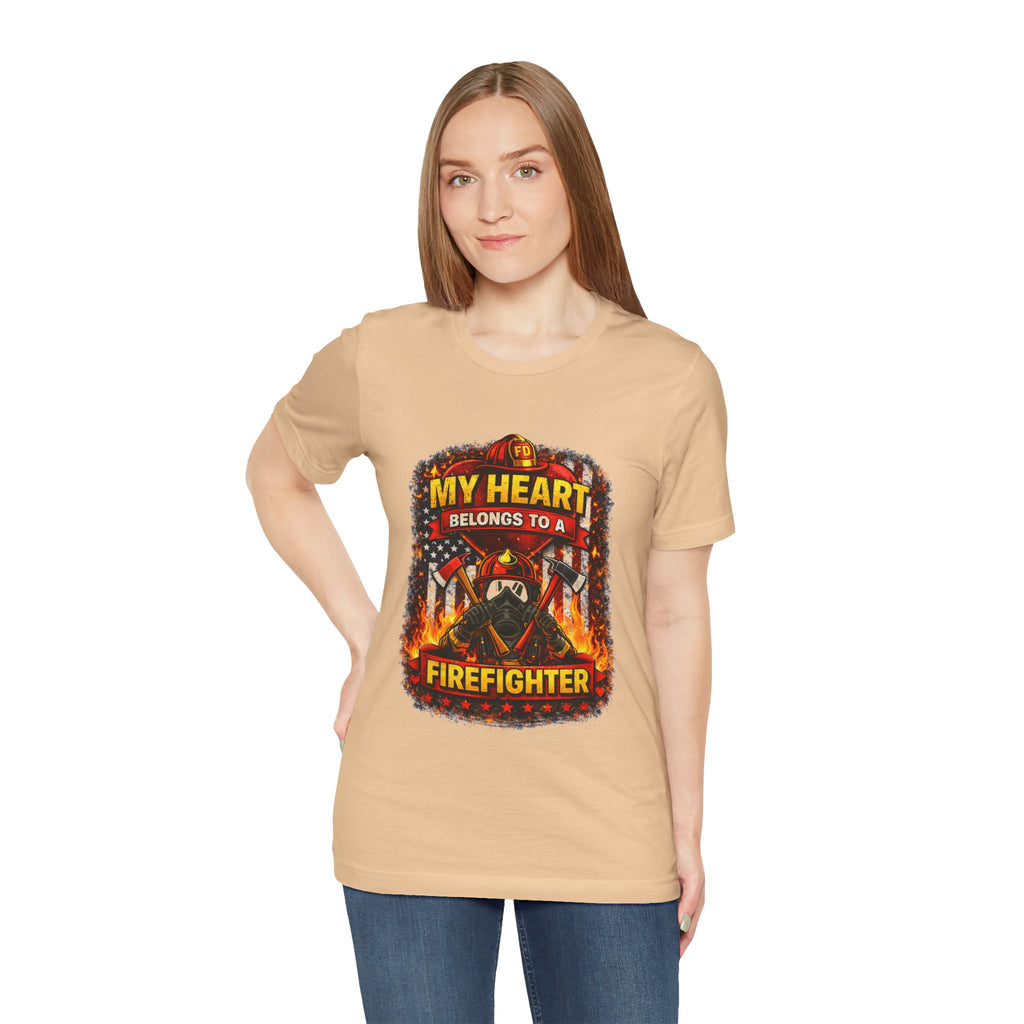 My Heart Belongs to a Firefighter T-Shirt