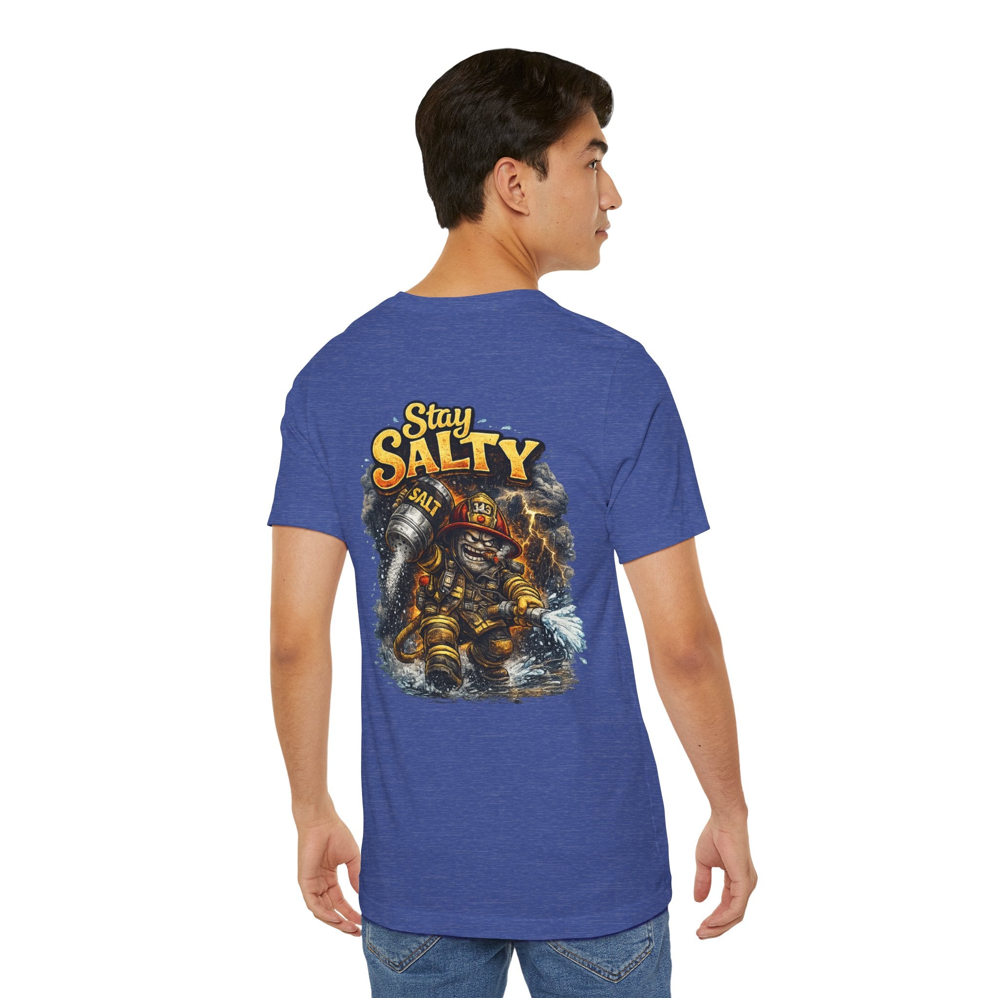 Seasoned Salty Firefighter Tee — Veteran Firefighter Tribute Shirt
