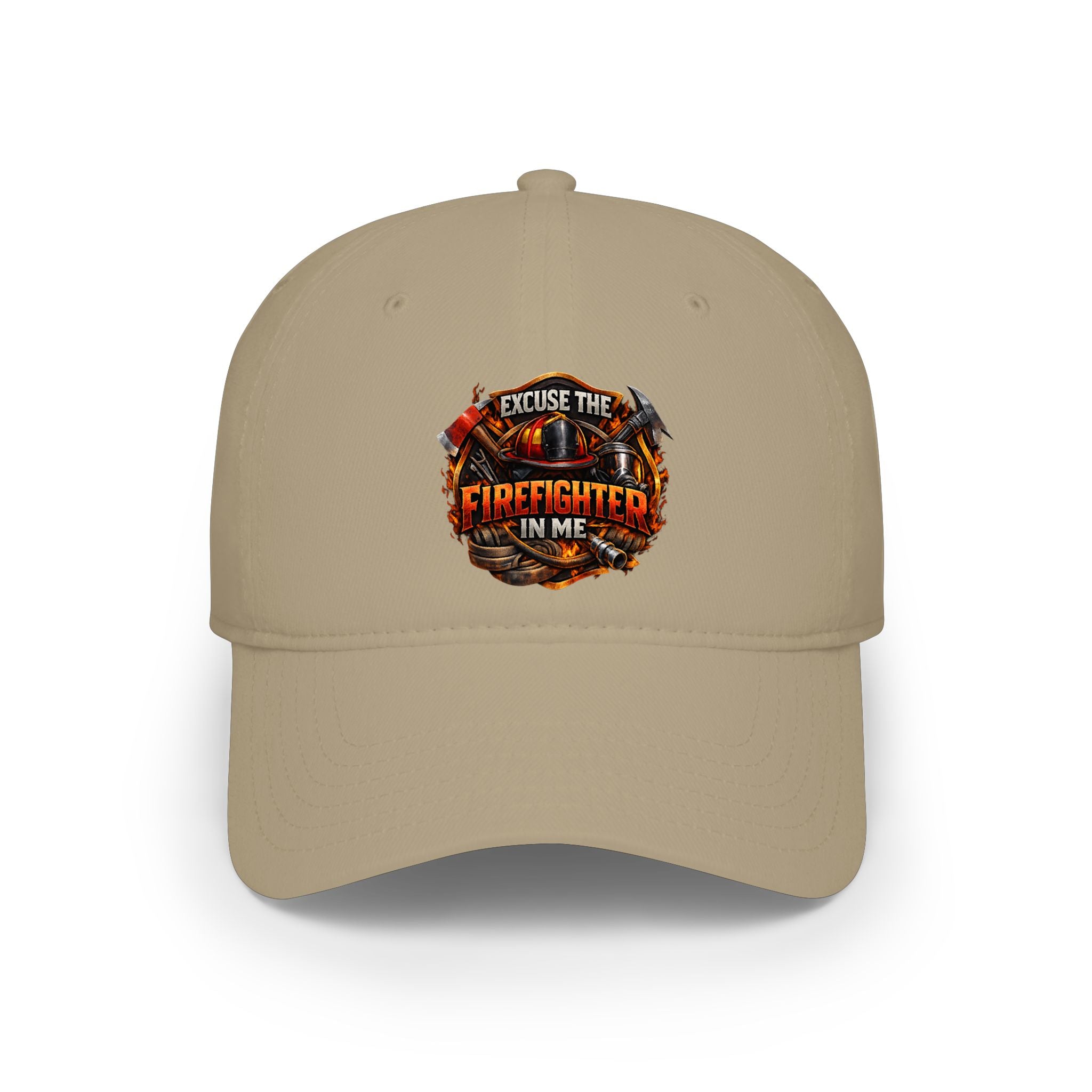 Firefighter Hat - "Excuse the Firefighter in Me" Low Profile Baseball Cap
