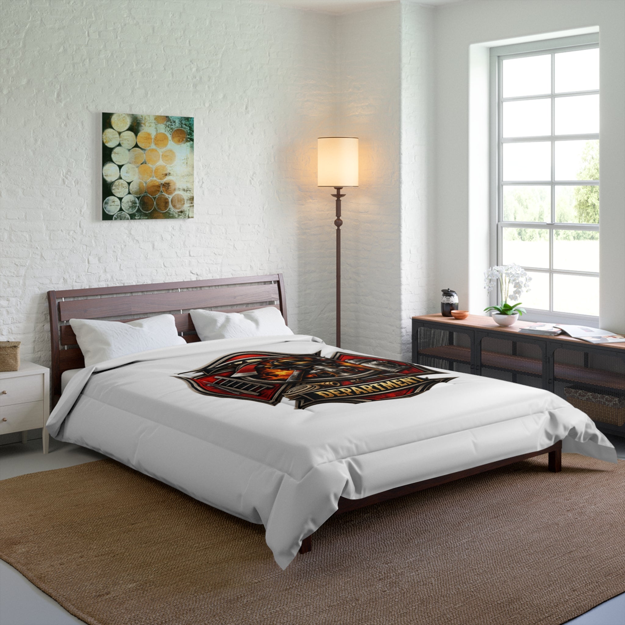 Fire Department Comforter – Maltese Cross Firefighter Emblem Bedding